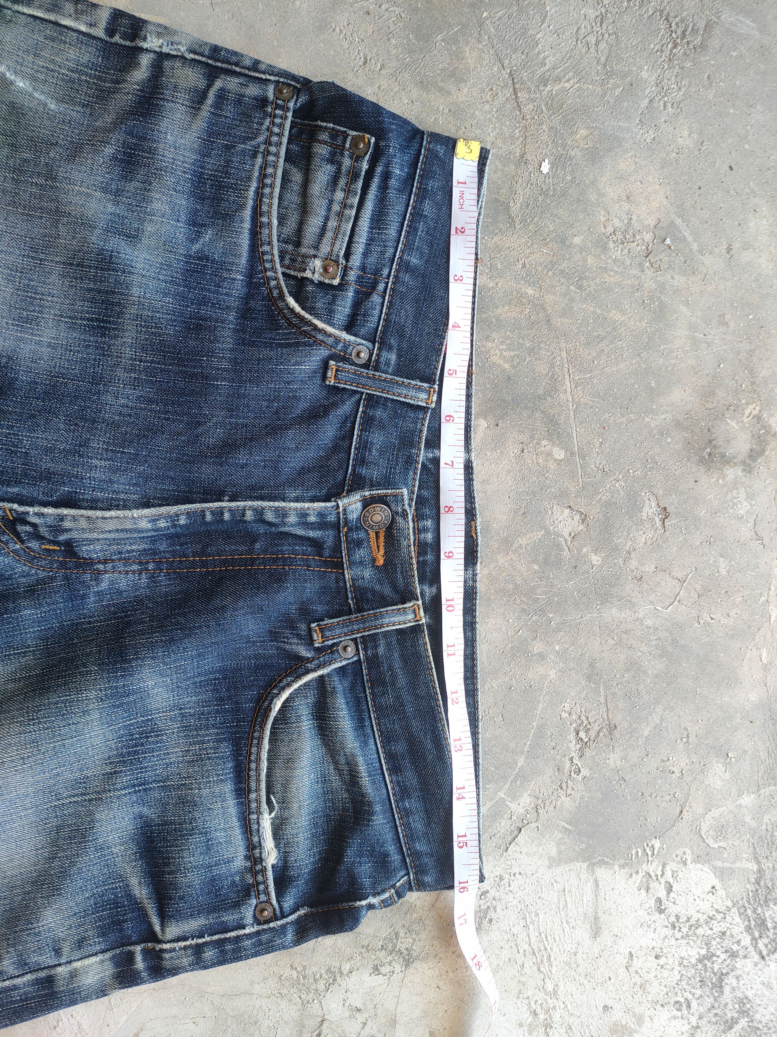 Edwin # VINTAGE EDWIN FADED DISTRESSED RIPPED JEAN PANTS Size US 32 / EU 48 - 7 Thumbnail