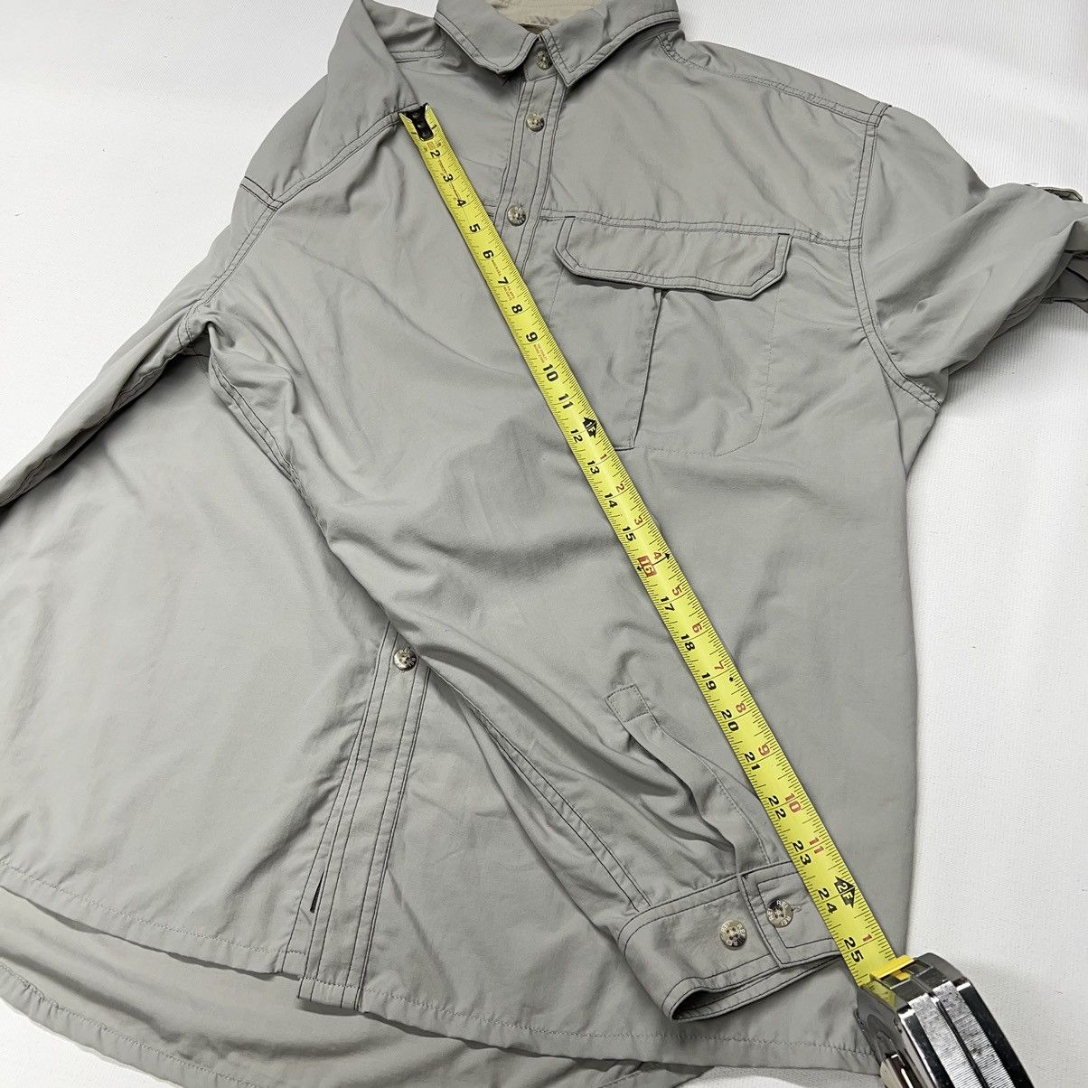 Rei REI Shirt Grey Vented Nylon Long Sleeve UPF 50+ Fly Fishing Size US M / EU 48-50 / 2 - 20 Thumbnail