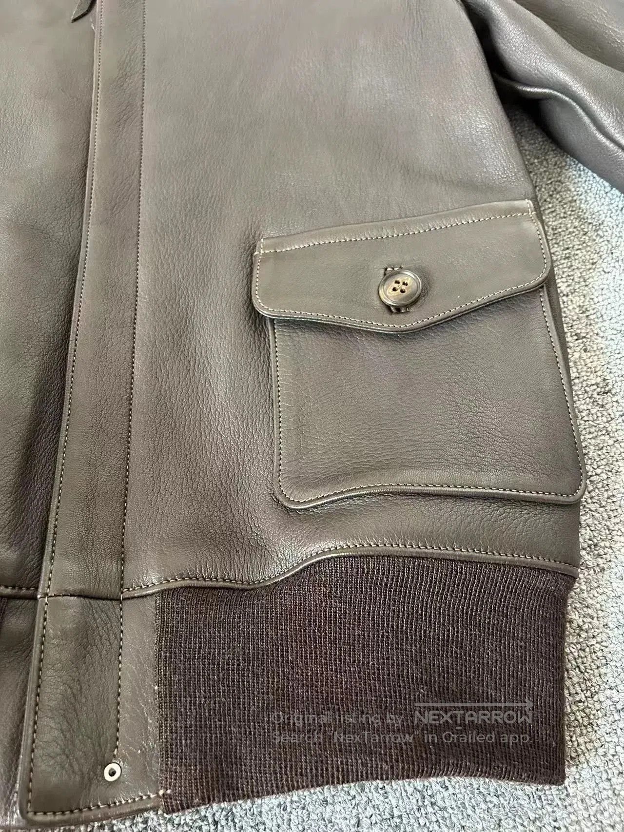 The Real McCoy's real mccoy a2 brown leather flight jacket. Size US M / EU 48-50 / 2 - 6 Thumbnail