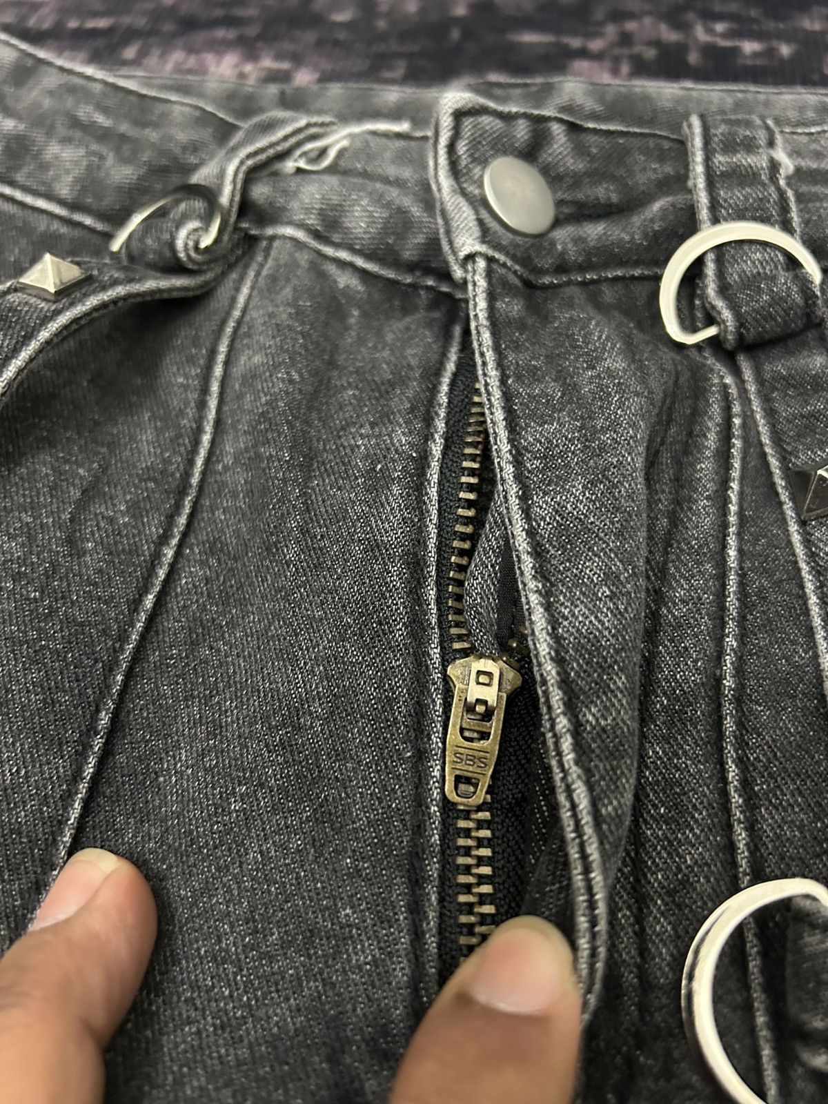 Tete Homme Romwe Cargo Bondage Flare Jeans Size US 28 / EU 44 - 8 Thumbnail
