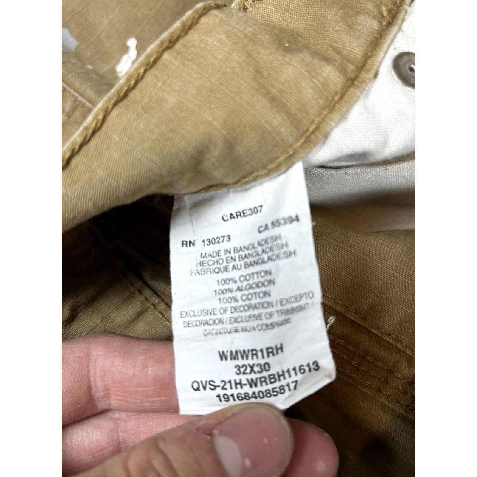 Wrangler VINTAGE Wrangler Riggs Workwear Pants Mens 32x30 Carpenter Cargo Straight Belt Loops Beige Brown 3W060BR Mens Size US 32 / EU 48 - 6 Thumbnail