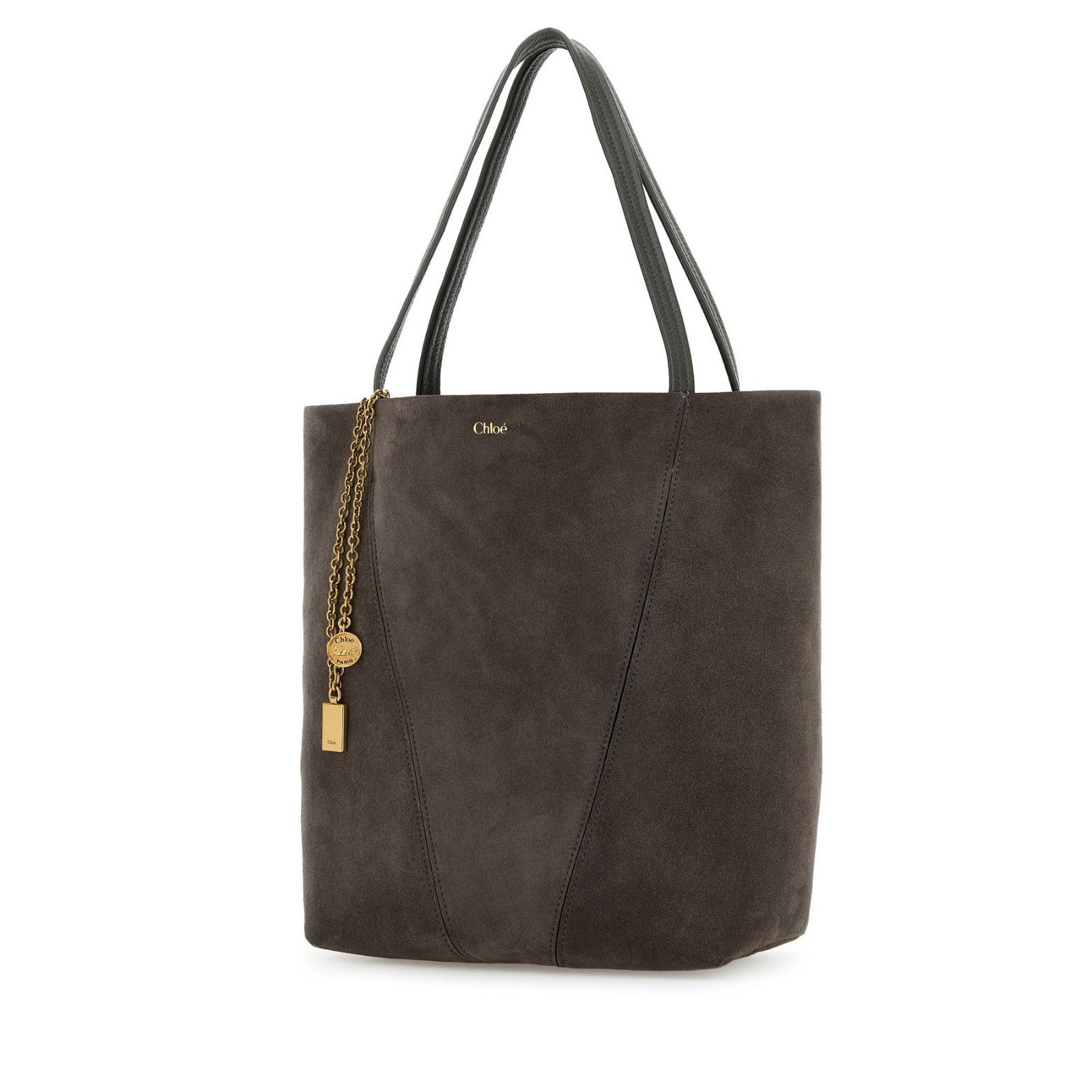 Chloe Chloe Medium Gray Suede Leather Tote Bag New & Authentic Size ONE SIZE - 2 Thumbnail