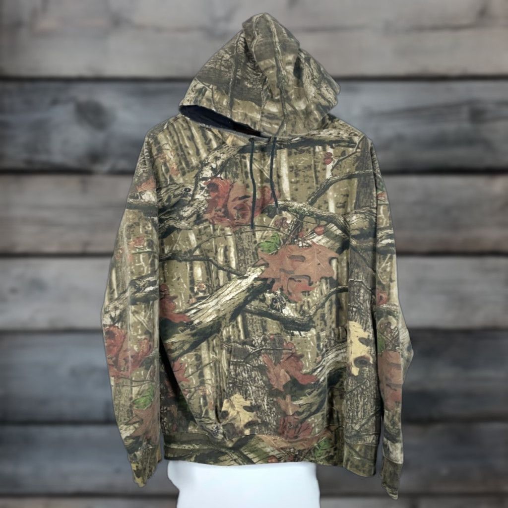 Vintage Yukon Gear Hoodie Men 2XL Green Camouflage Camo Drawstring Hooded Sweatshirt Outdoor Hunting Shirt Size US XXL / EU 58 / 5 - 1 Thumbnail