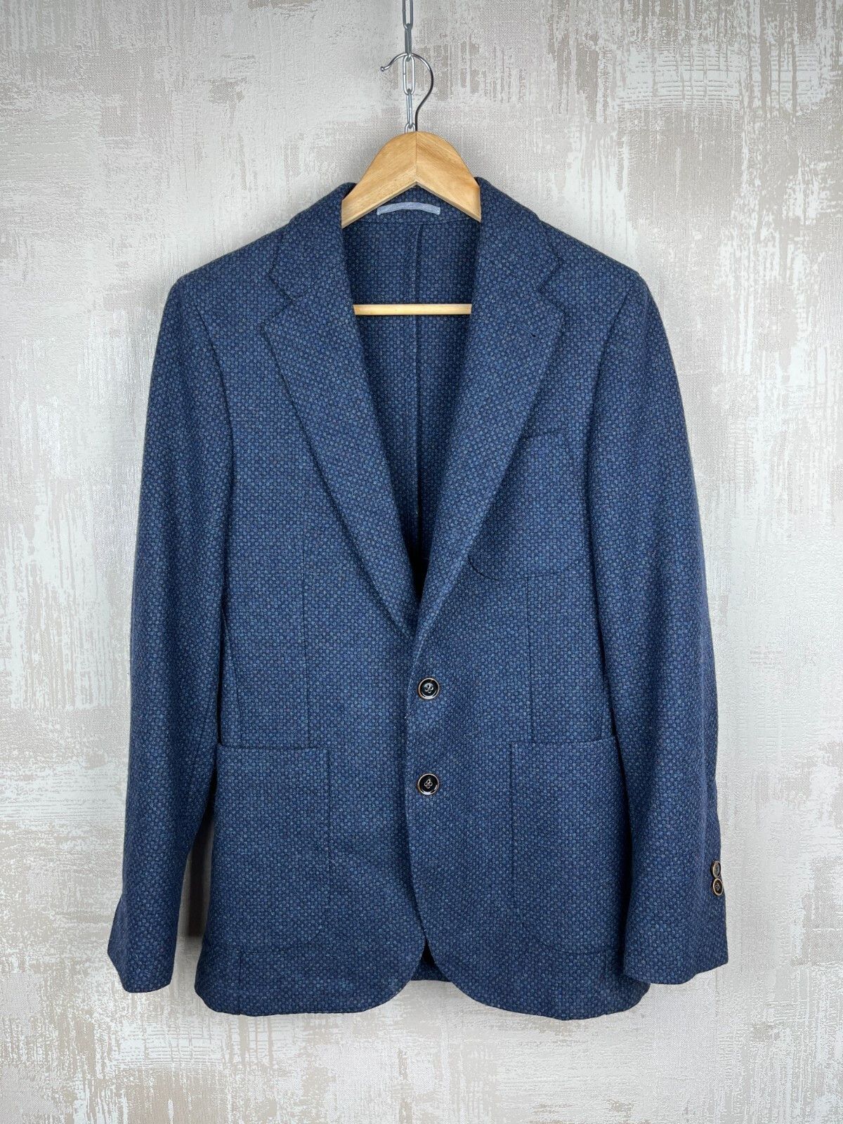 Designer SCALPERS Wool Blazer Jacket Size EUR 46 Navy Blue Size US S / EU 44-46 / 1 - 1 Thumbnail