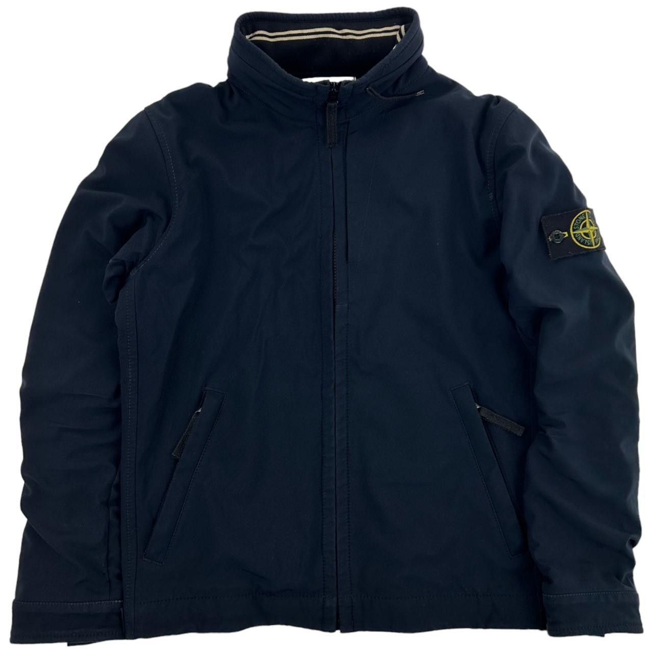 image of Vintage Stone Island Light Soft Shell R Jacket Size S in Navy, Men's