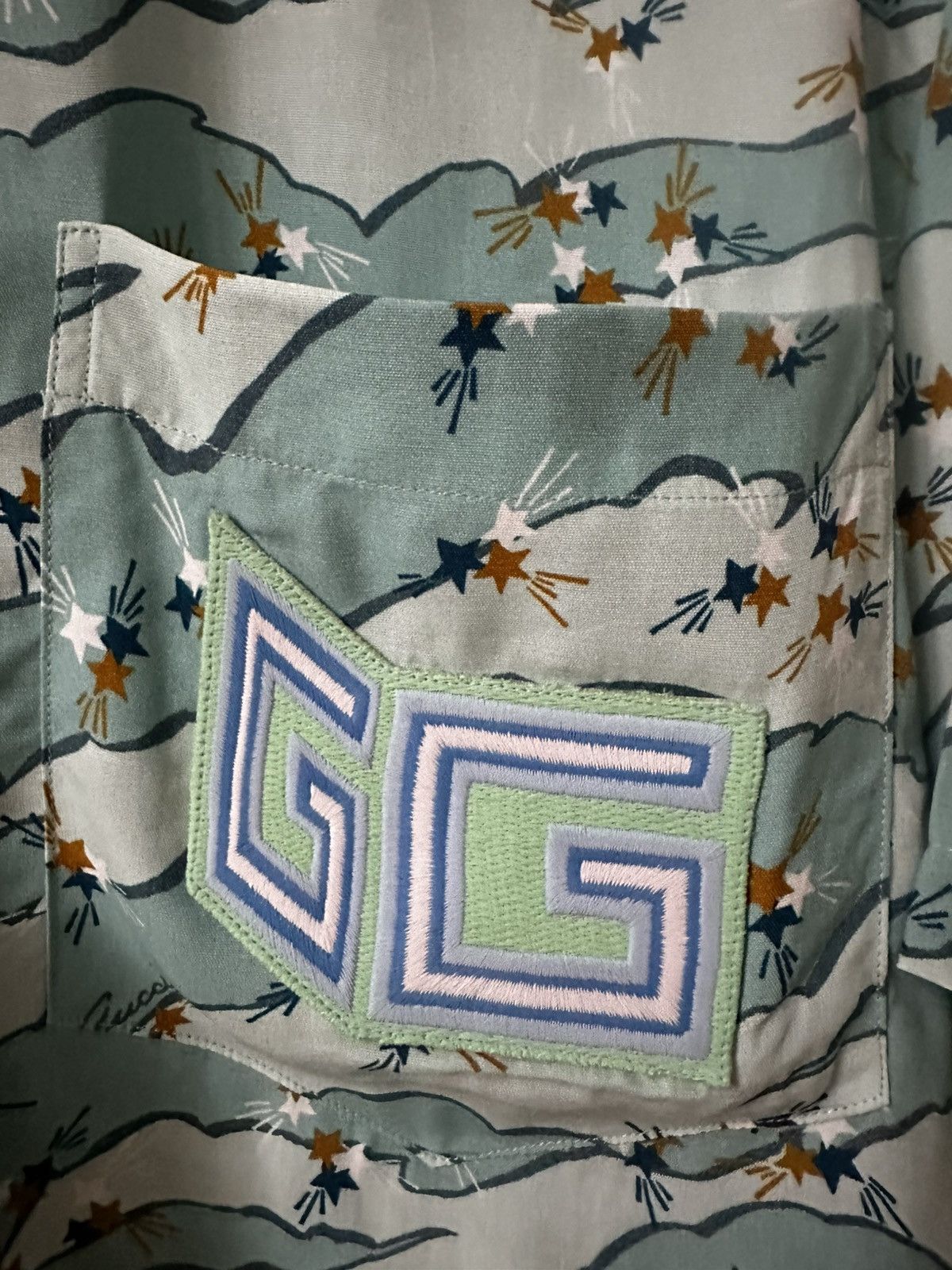 Gucci Gucci Lovelight Bowling Shirt Salvia/Acqua Size US M / EU 48-50 / 2 - 3 Thumbnail