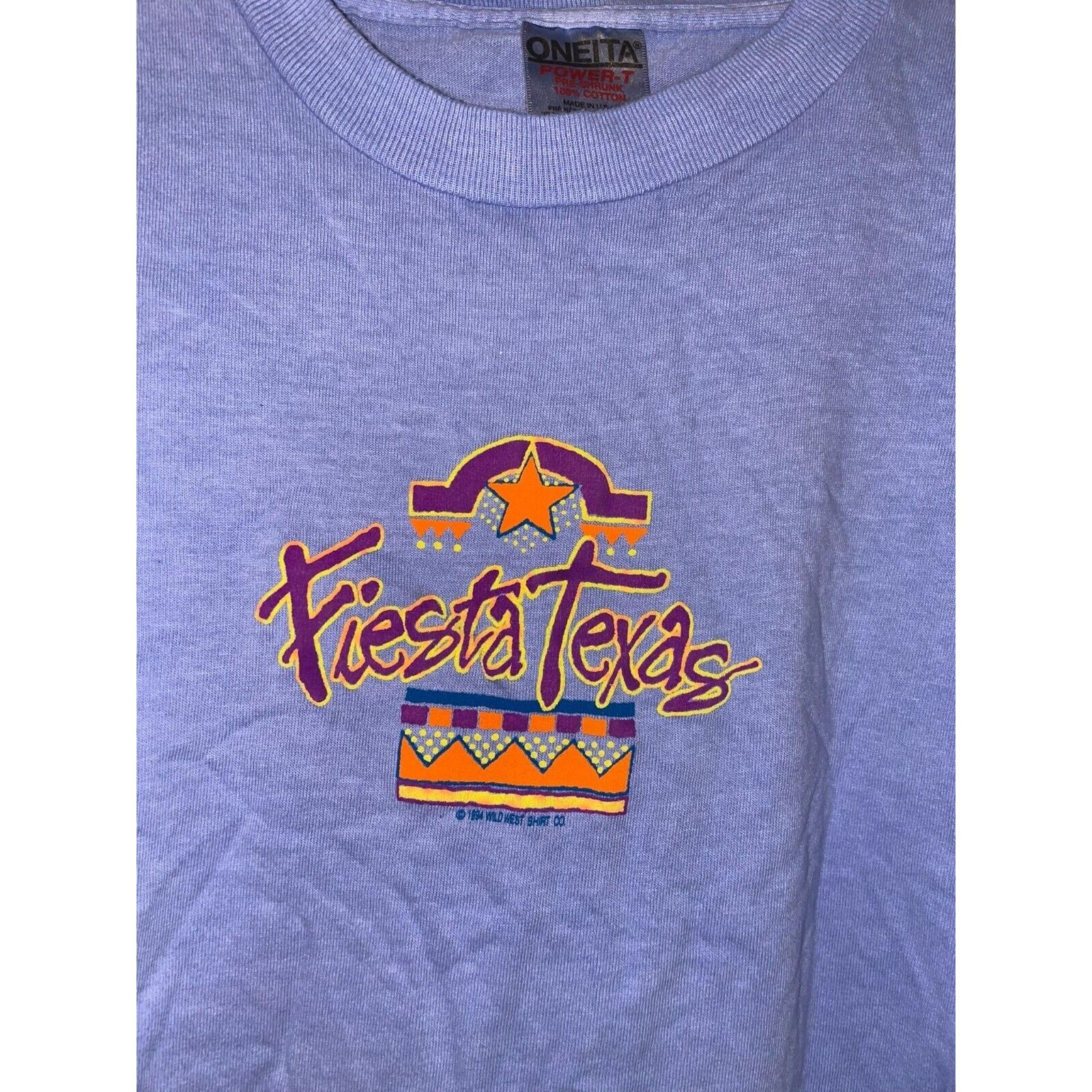 Vintage Vintage Fiesta Shirt TX Texas Oneita Blue Tee 90s 90s Medium Size US M / EU 48-50 / 2 - 2 Thumbnail