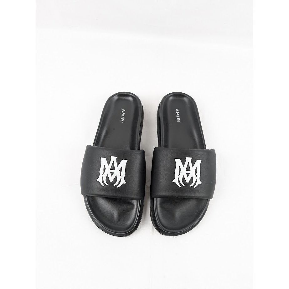 Amiri o1rshd1 Leather Slide in Black / White Size US 7 / EU 40 - 16 Thumbnail