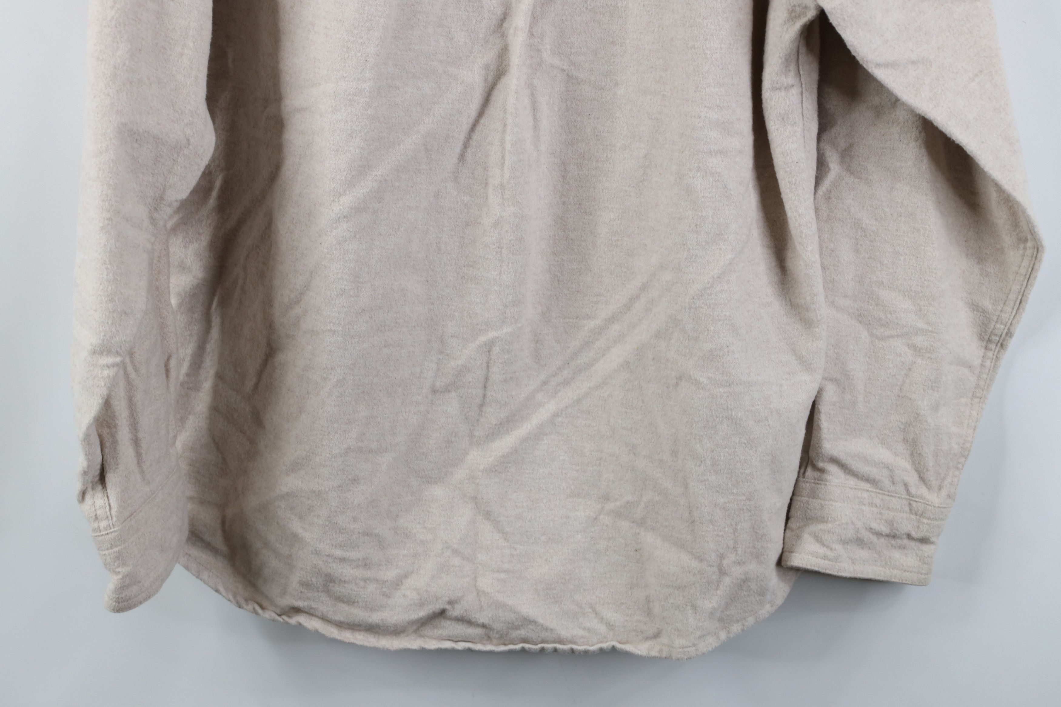 Woolrich Woolen Mills Vintage 90s Woolrich Chamois Cloth Button Down Shirt Beige Size US M / EU 48-50 / 2 - 12 Thumbnail