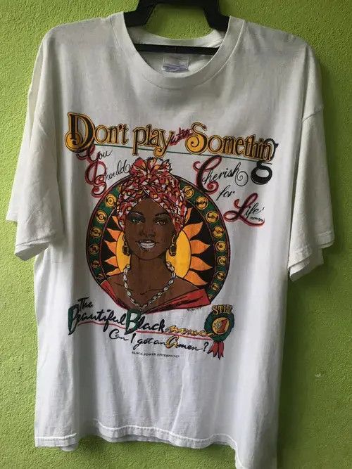 Other vintage the beautiful black women marvin gaye quote shirt Size US XL / EU 56 / 4 - 1 Thumbnail