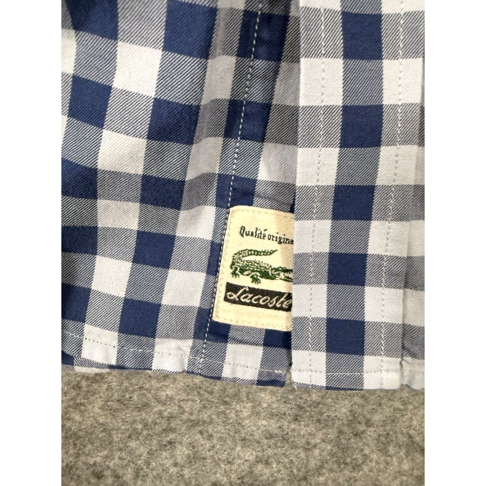 Lacoste Lacoste Shirt Mens Medium 42 Blue White Checked Modern Fit Button-Up Long Sleeve Mens Size US M / EU 48-50 / 2 - 5 Thumbnail