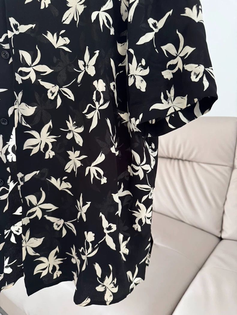 Saint Laurent Paris Saint Laurent Silk Floral Short Sleeve Shirt- Size US XL / EU 56 / 4 - 3 Thumbnail