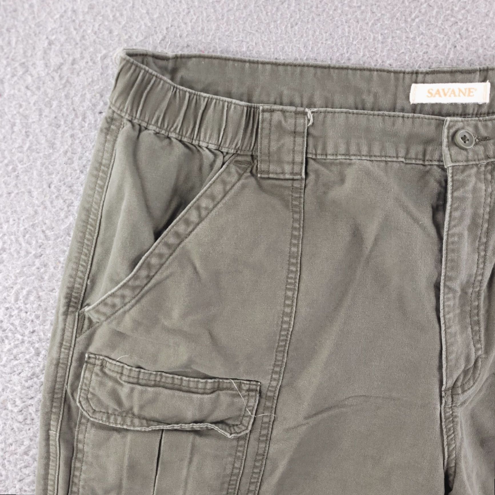 Savane Savane Shorts Mens 40 Green Canvas Fishing Cotton Cargo Above Knee Size US 40 / EU 56 - 3 Thumbnail