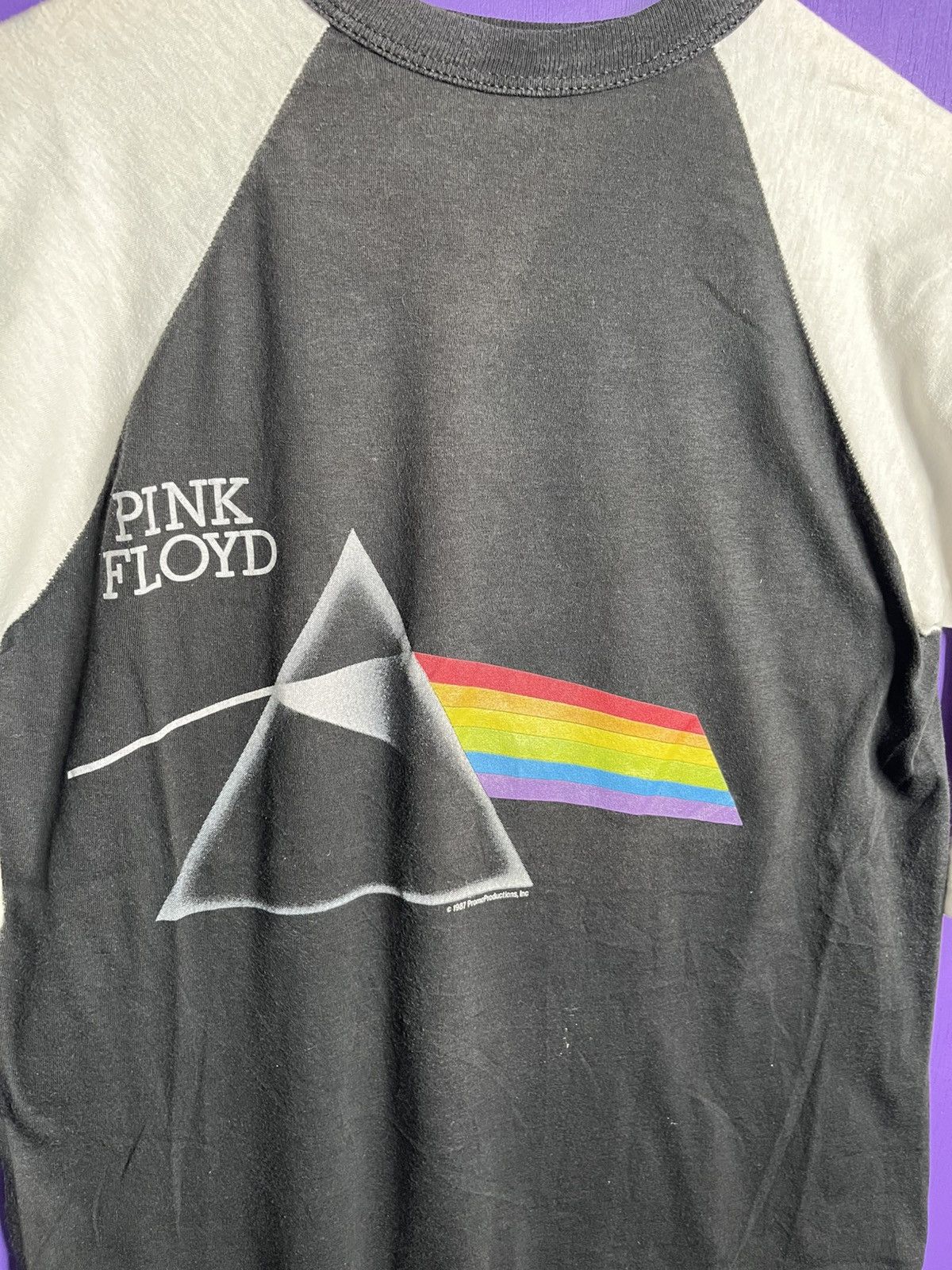 Band Tees × Vintage Vintage 1987 Pink Floyd dark side of the moon tour t-shirt Size US M / EU 48-50 / 2 - 3 Thumbnail