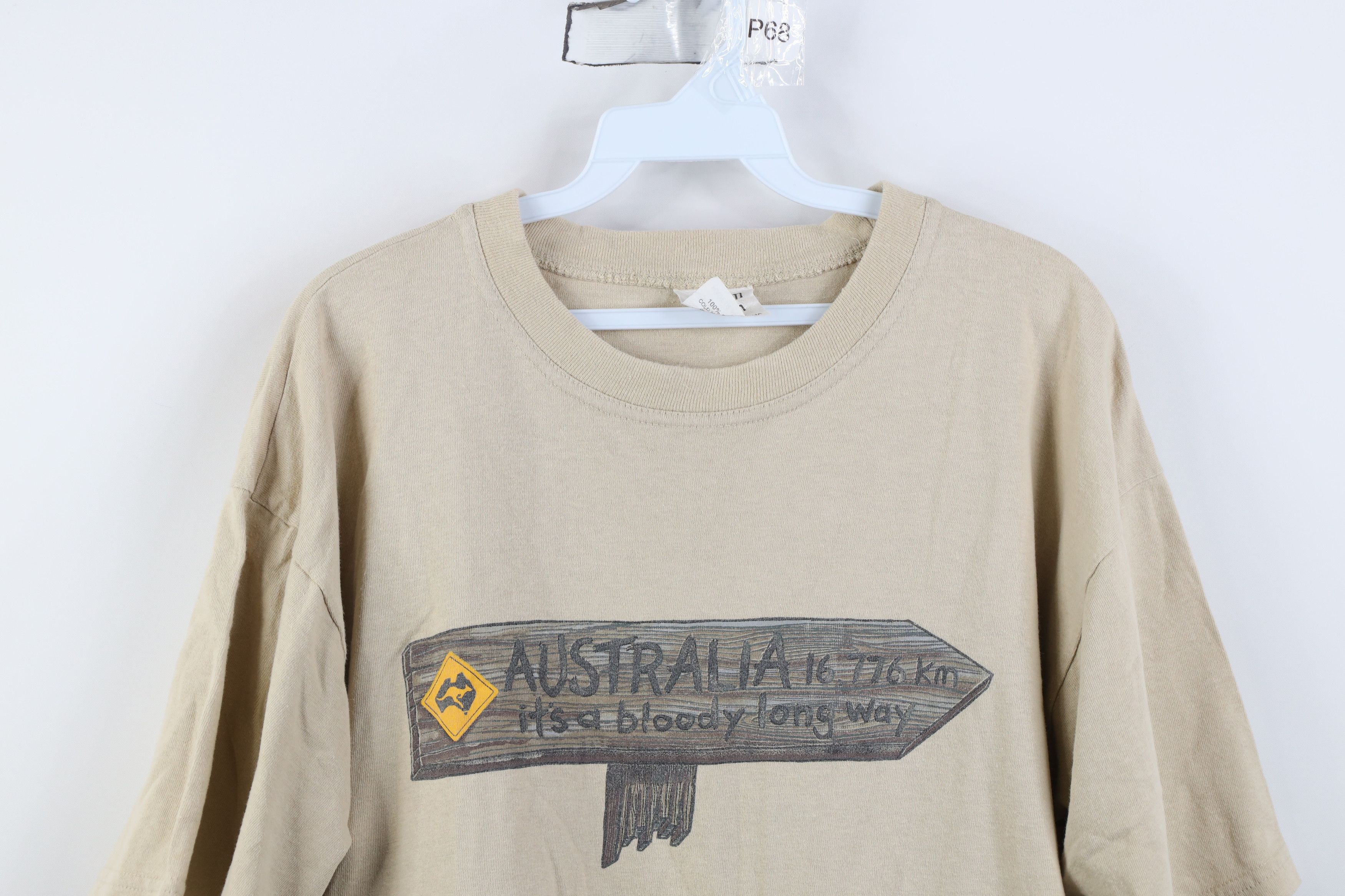 Vintage Vintage 90s Y2K Australia Sign It's A Bloody Long T-Shirt Size US L / EU 52-54 / 3 - 2 Thumbnail