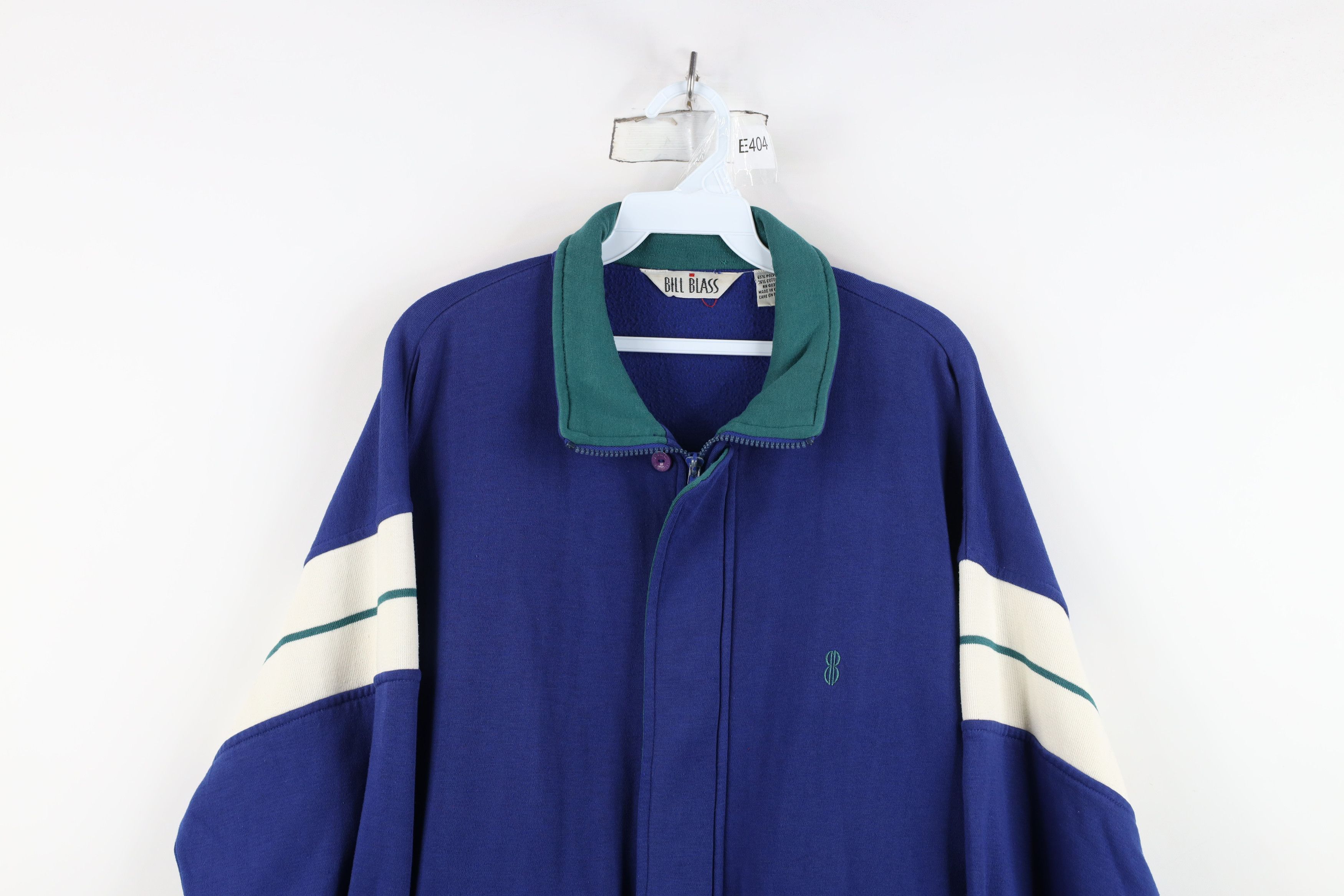 Vintage Vintage 90s Streetwear Warm Up Tennis Track Jacket Blue Size US L / EU 52-54 / 3 - 2 Thumbnail