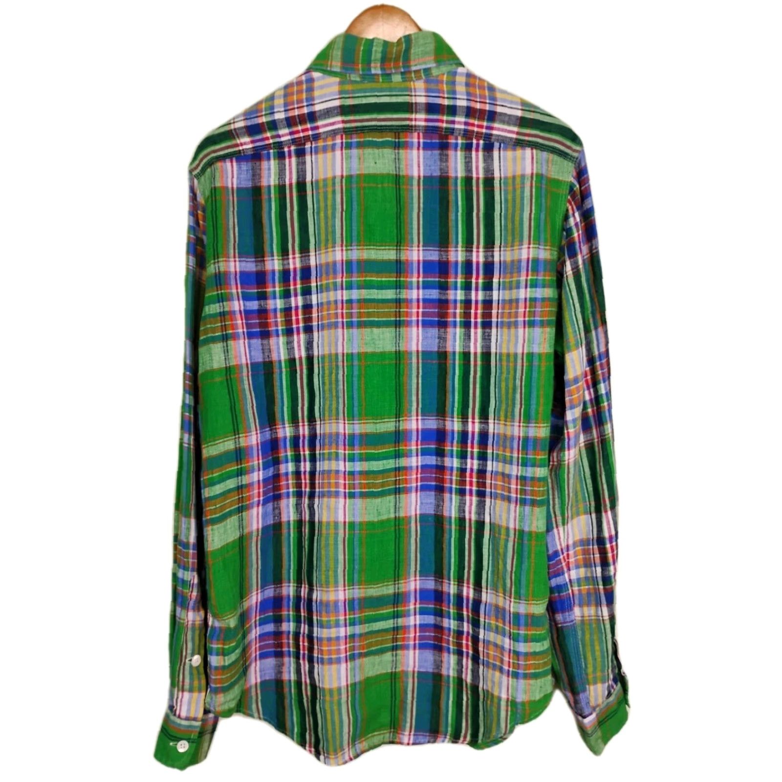 Polo Ralph Lauren Polo Ralph Lauren Button-Up Shirt Multicolor Linen Classic Fit Mens S Small Button Down Collared Long Sleeve Casual Travel 100% Linen Size US S / EU 44-46 / 1 - 3 Thumbnail