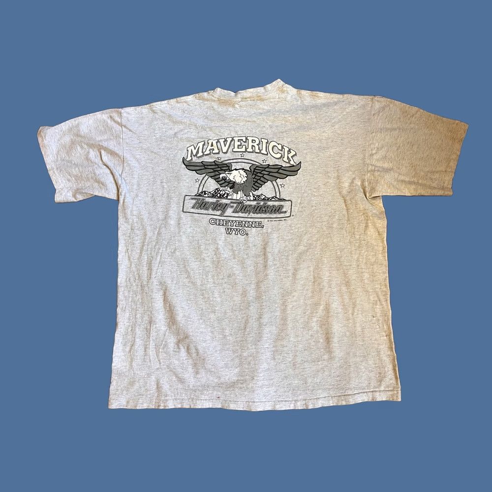Vintage VINTAGE Harley Davidson Shirt Men’s 3XL Gray Eagle Maverick 90s USA Harley Davidson Graphic Print Tattoo Logo Size US XXL / EU 58 / 5 - 1 Thumbnail