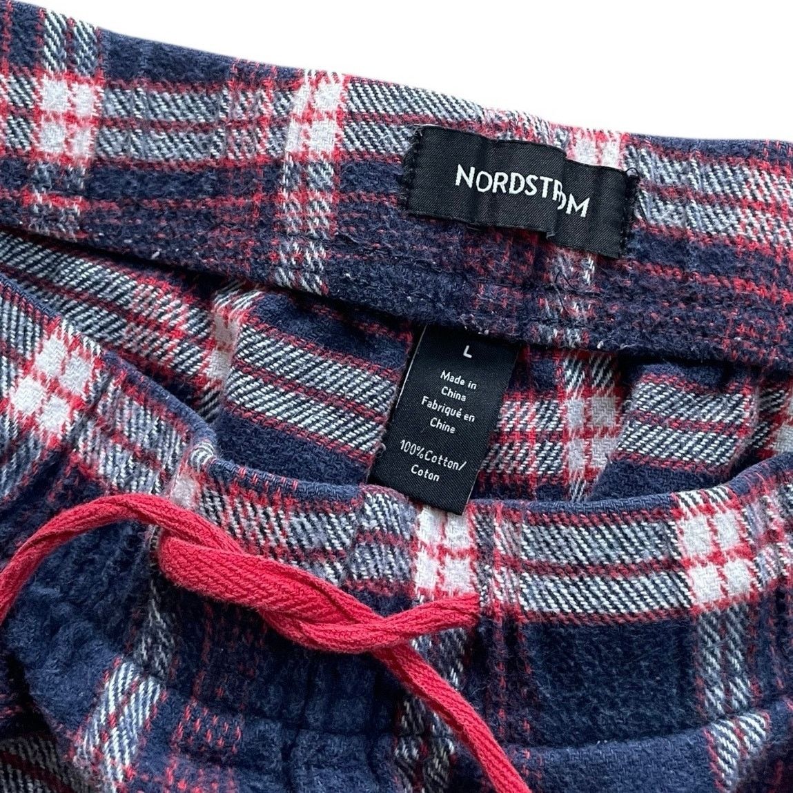 Nordstrom Nordstrom Mens Blue & Red Plaid Cotton Pajama Pants Size US 31 - 6 Thumbnail