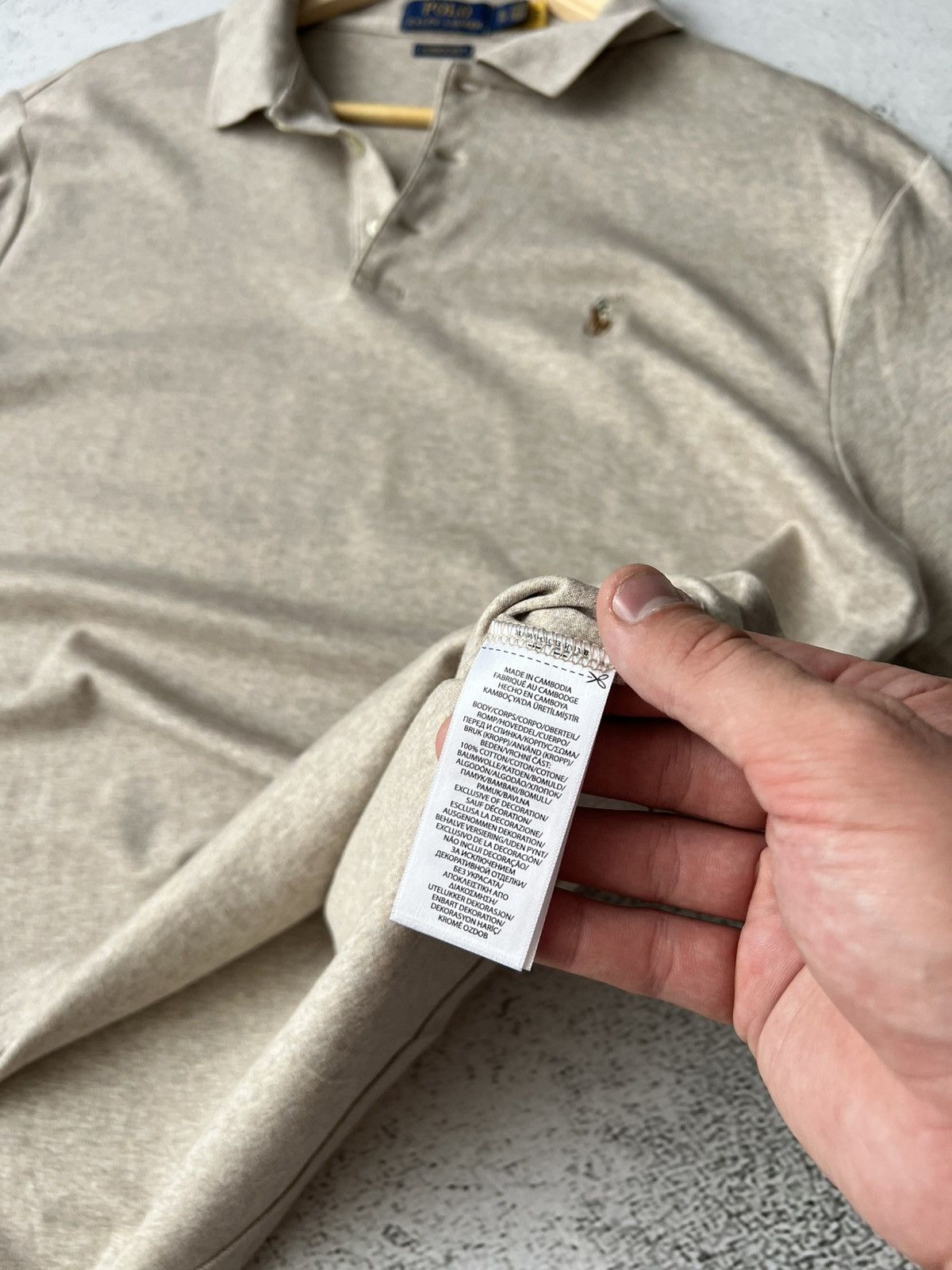 Polo Ralph Lauren 💥 Ralph Lauren Sand Polo Shirt XL – Embroidered Logo Size US XL / EU 56 / 4 - 6 Thumbnail