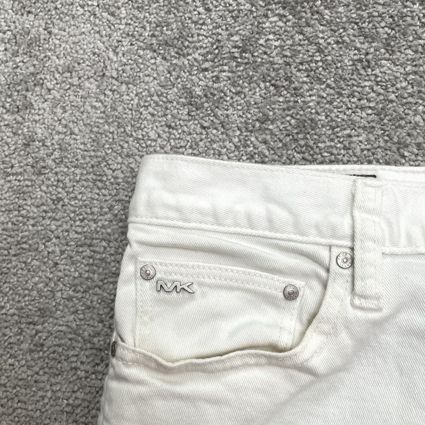Michael Kors MICHAEL KORS Slim Fit Jeans Mens 36x30 White Denim Straight Leg Casual Classic Size US 36 / EU 52 - 3 Thumbnail
