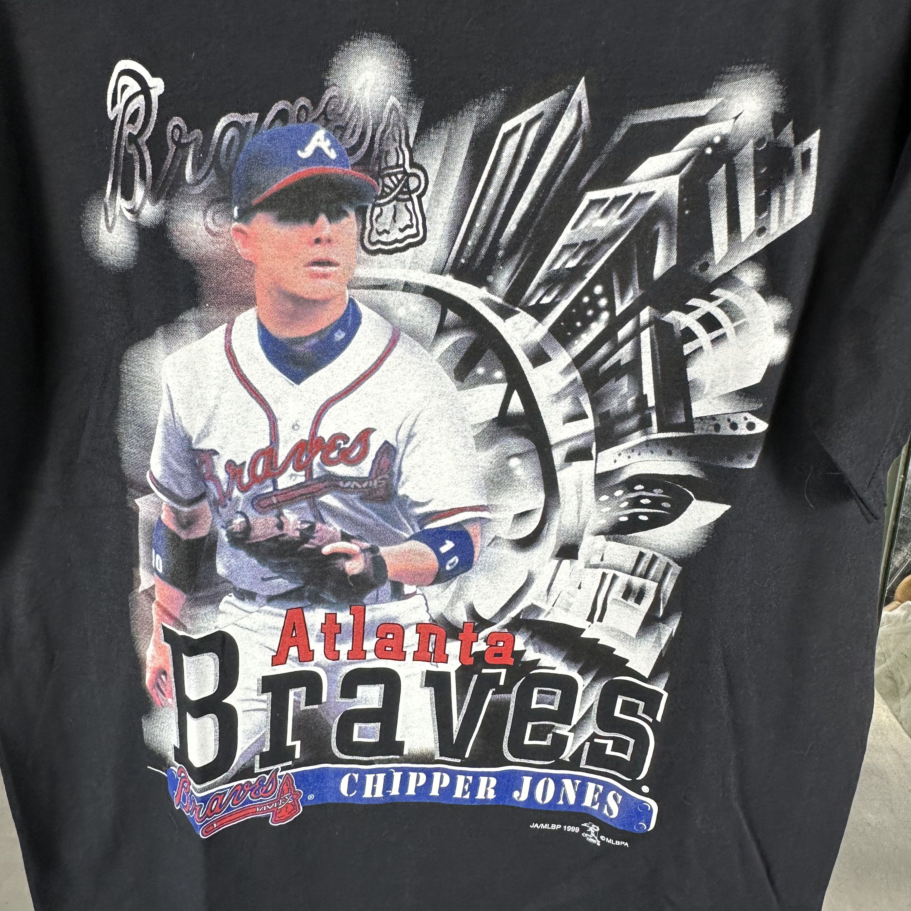 Vintage 1999 Chipper Jones Atlanta Braves MLB Deadstock Large Tee Size US L / EU 52-54 / 3 - 2 Thumbnail