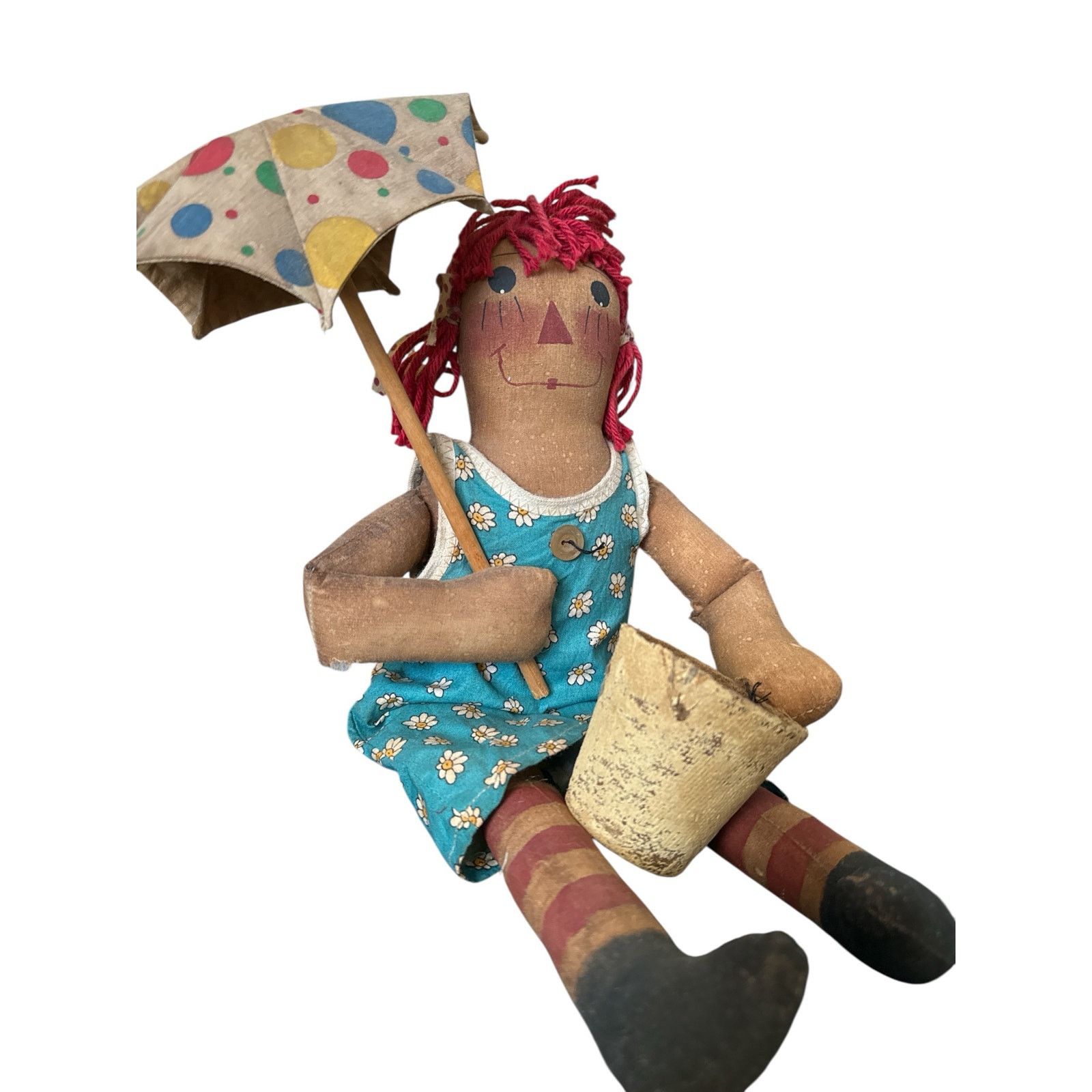 Other Vintage Handmade Raggedy Ann Beach doll RARE 16” Size ONE SIZE - 1 Thumbnail