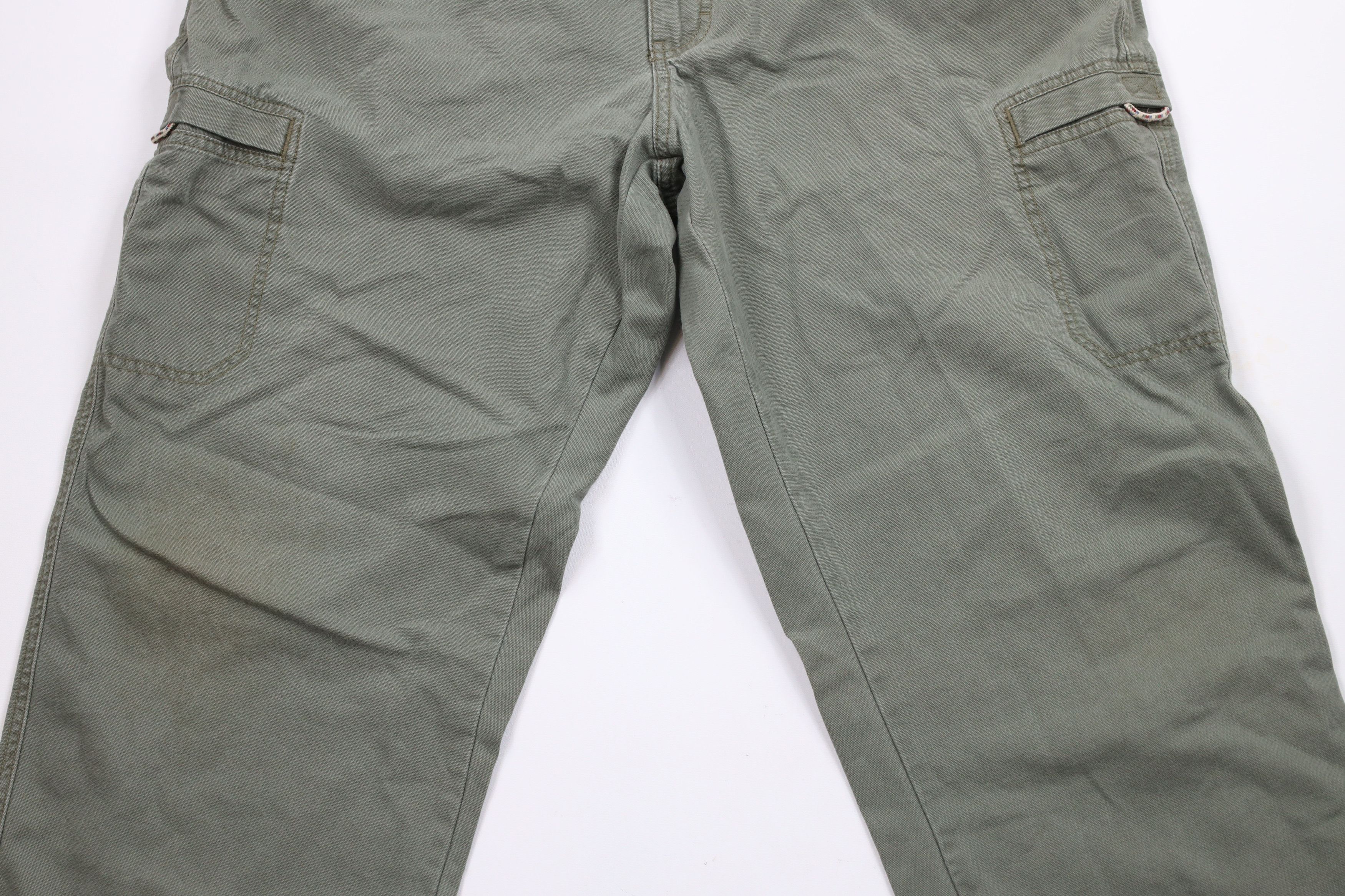 L.L. Bean × Vintage Vintage LL Bean Wide Leg Canvas Cargo Pants Green Cotton Size US 40 / EU 56 - 3 Thumbnail