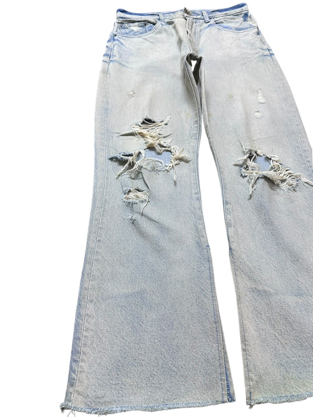 Japan Blue Vintagw Jeanasis Faded Grunge Ripped Distressed Denim Size US 30 / EU 46 - 3 Thumbnail