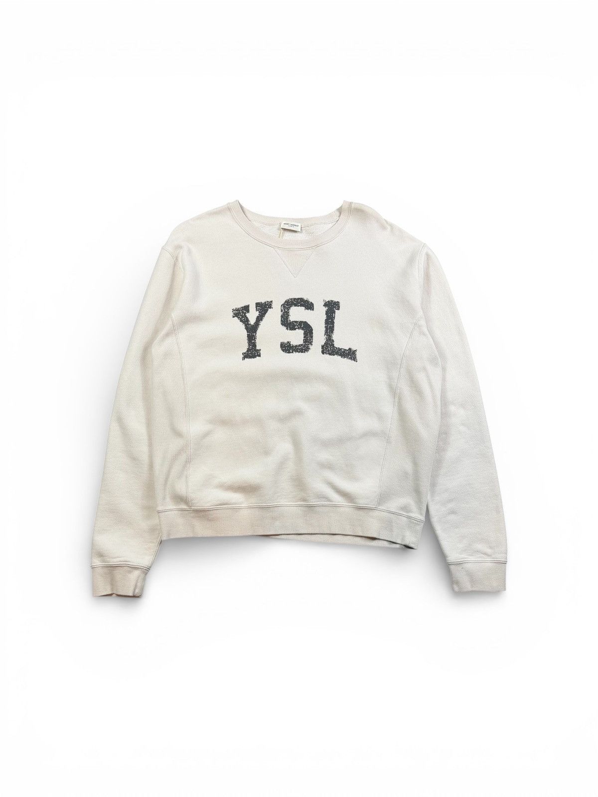 Saint Laurent Paris Saint Laurent Logo Crewneck Size US XL / EU 56 / 4 - 1 Thumbnail