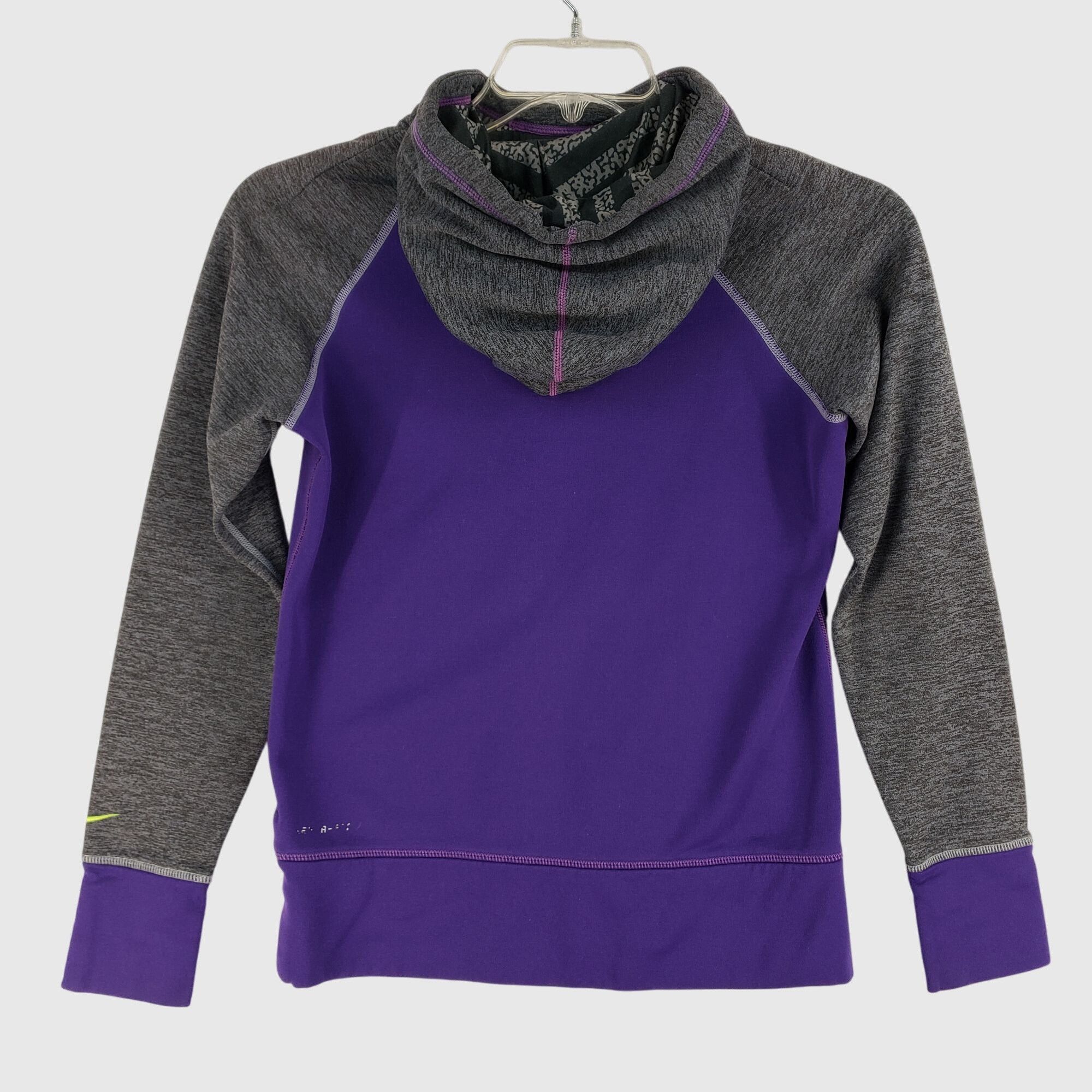 Nike Nike Womens Purple & Gray Athletic Hoodie Sweatshirt Size S Size S / US 4 / IT 40 - 2 Thumbnail