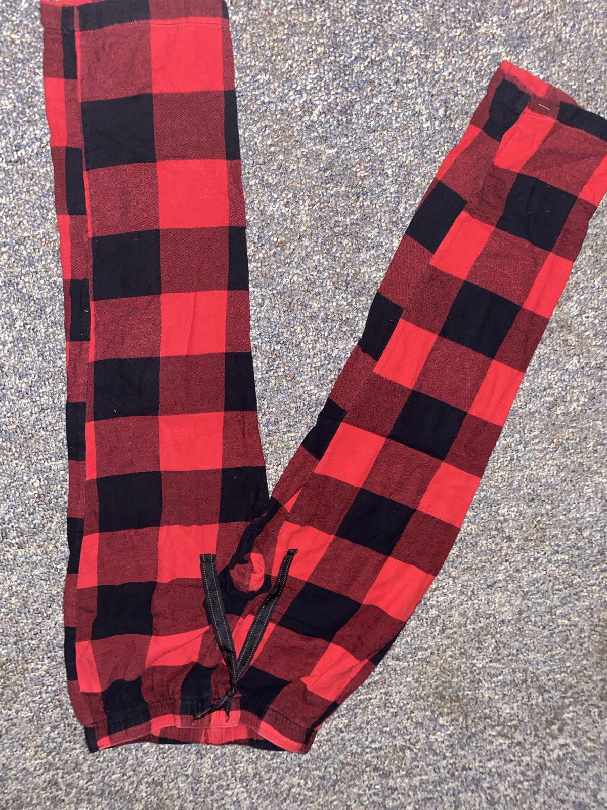 Vintage Red and Black Plaid Pajama Panta | Grailed