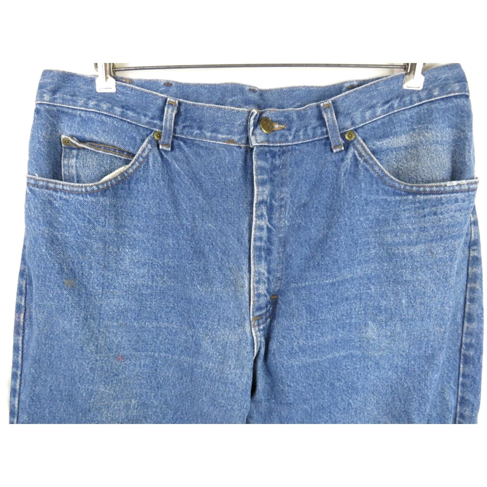 Lee VINTAGE LEE Jeans 1990's Size 38X31 Med Blue Stone washed Made in USA Mens Size US 38 / EU 54 - 4 Thumbnail