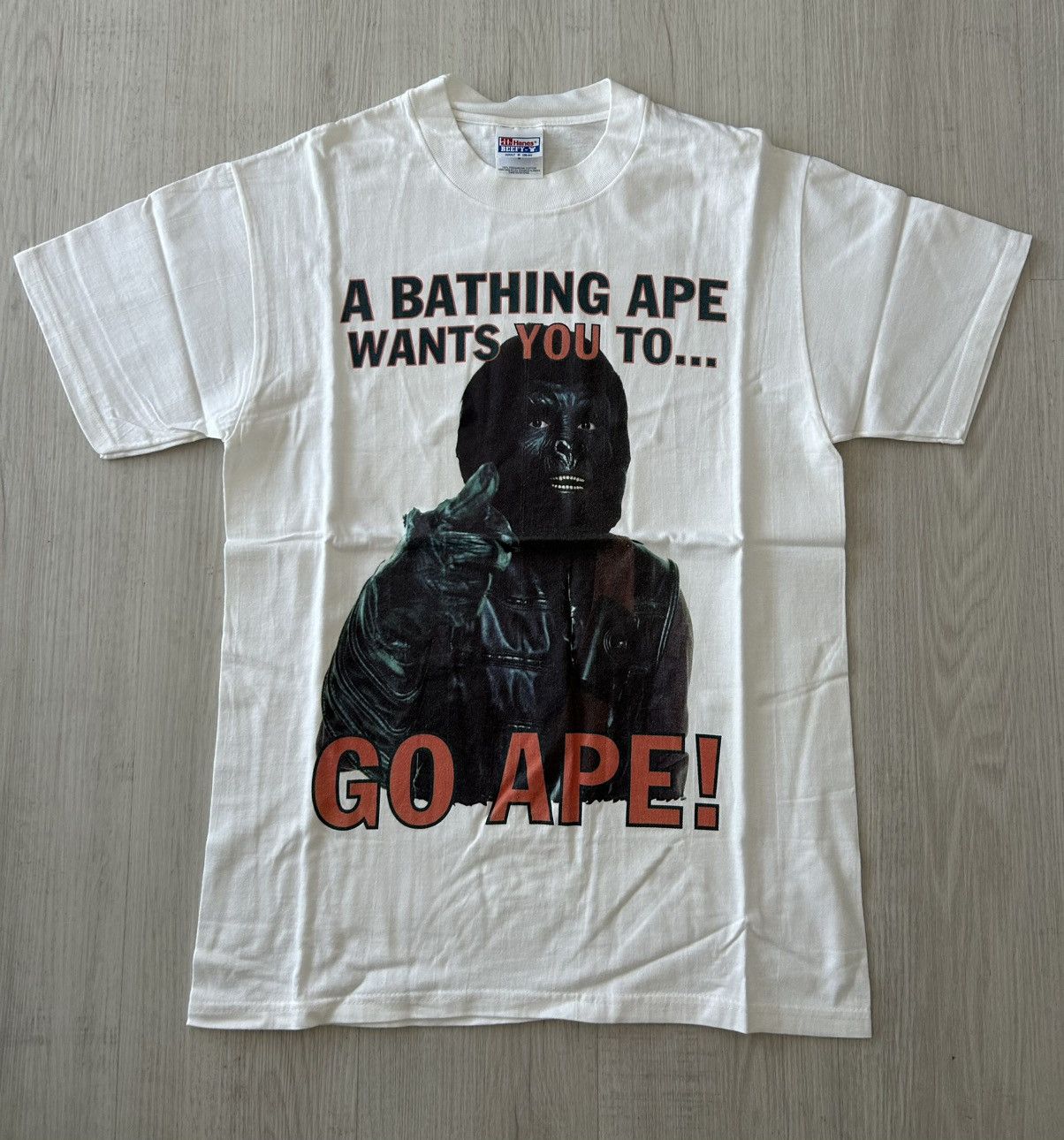 Bape VERY RARE OG 1998 A BATHING APE “GO APE” TEE Size US M / EU 48-50 / 2 - 2 Thumbnail