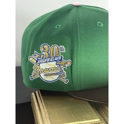 New Era Atlanta Braves 30th Season 59FIFTY Fitted Hat Pink UV Cooper Size ONE SIZE - 3 Thumbnail