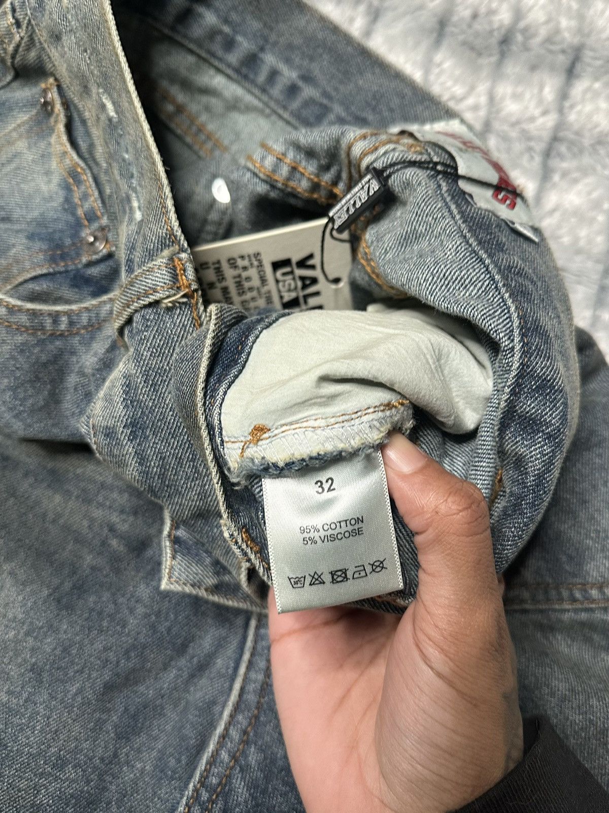 Vale Vale Glitch Denim Jeans Size US 32 / EU 48 - 6 Thumbnail