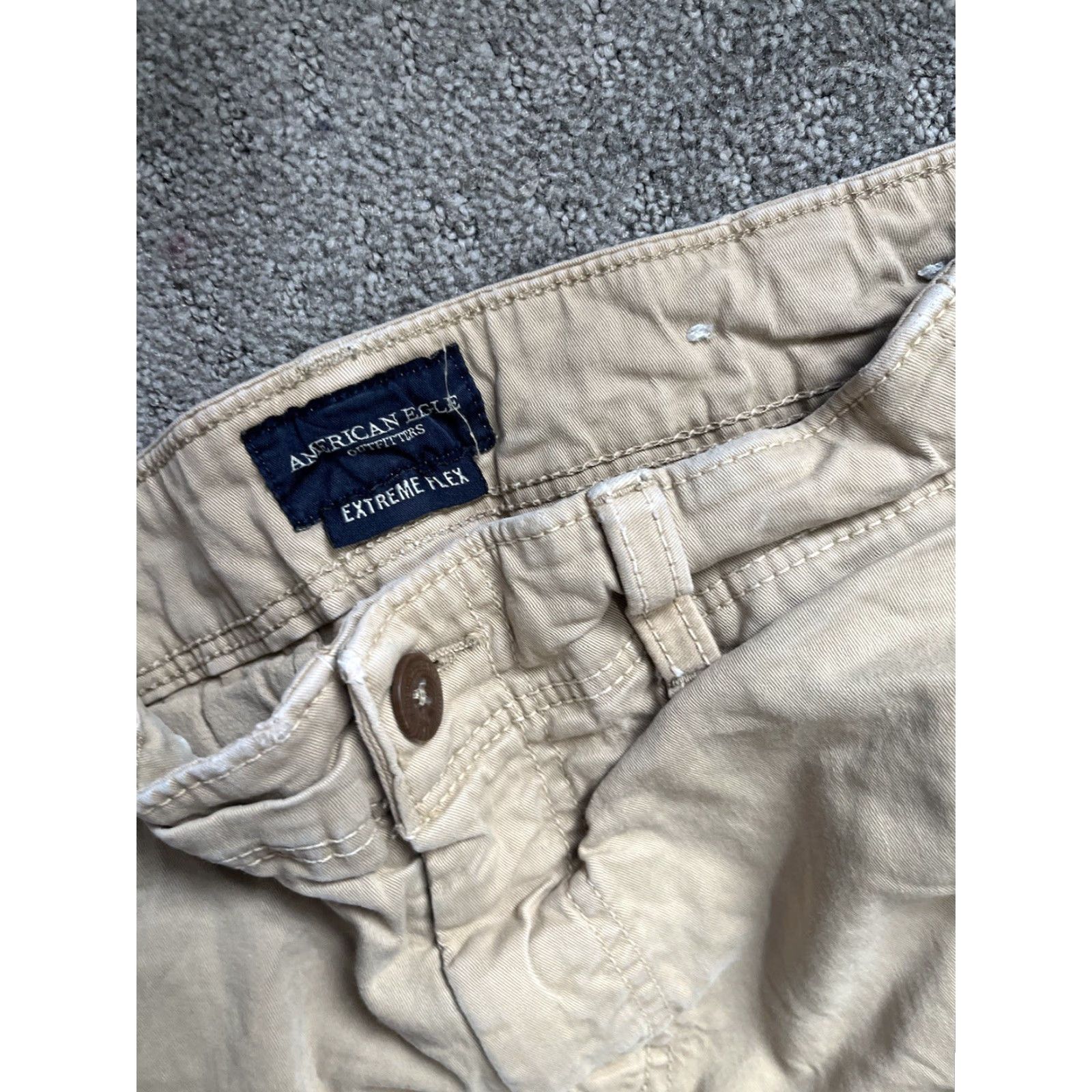 Vintage American Eagle Pants Men's 30x34 Straight Brown Cotton Blend Size US 30 / EU 46 - 5 Thumbnail