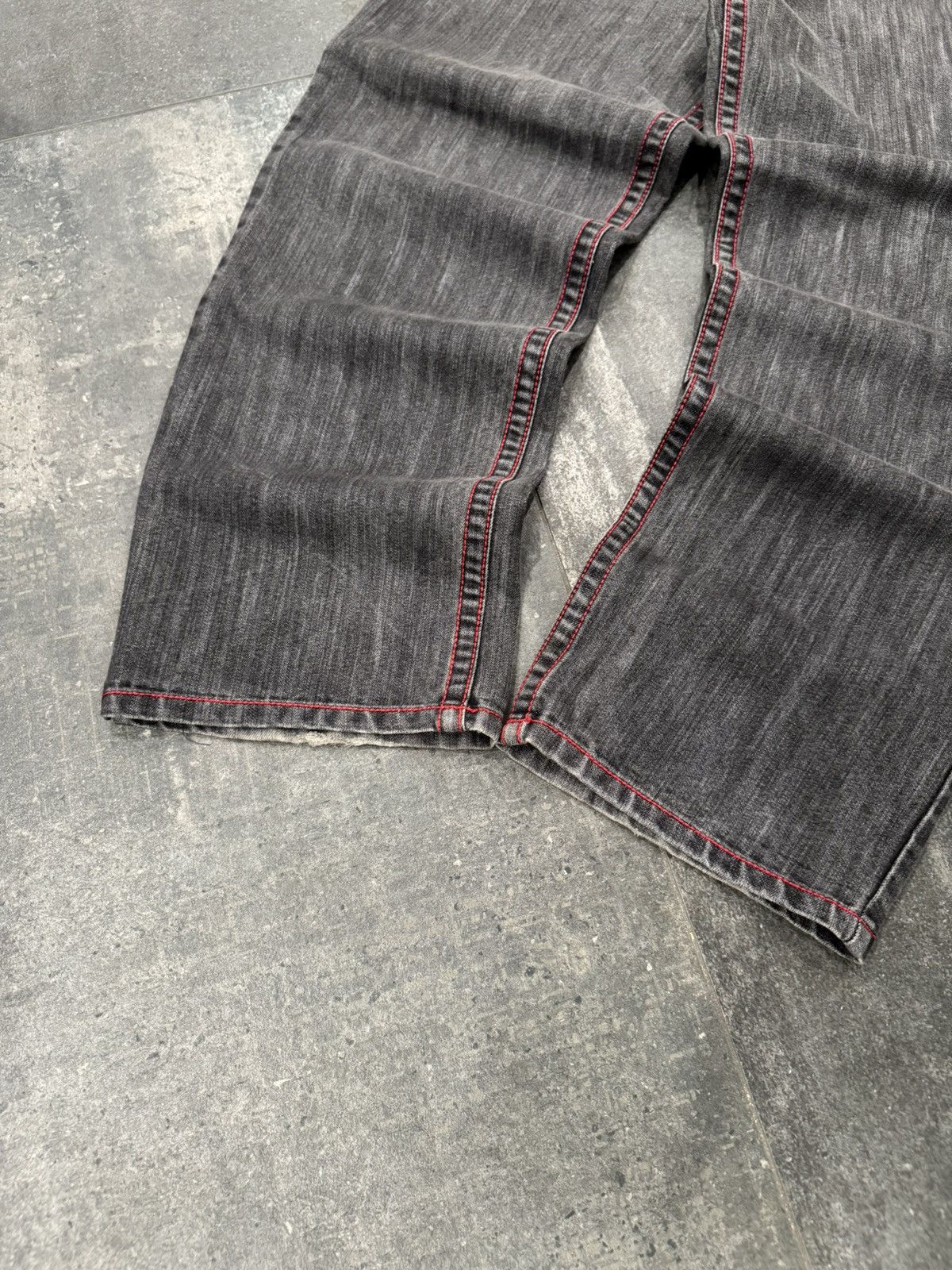 Southpole Vintage Y2K Design Lab Premium Black & Red Denim Pants 34x30 Size US 34 / EU 50 - 12 Thumbnail