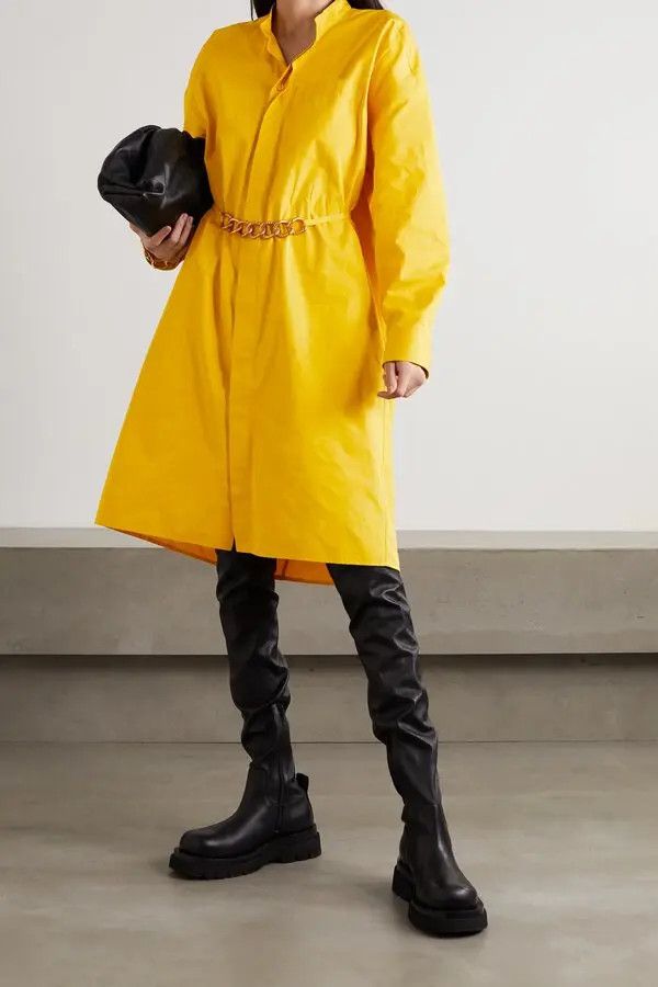 Givenchy o1y0925 Midi Dress in Yellow Size M / US 6-8 / IT 42-44 - 2 Thumbnail