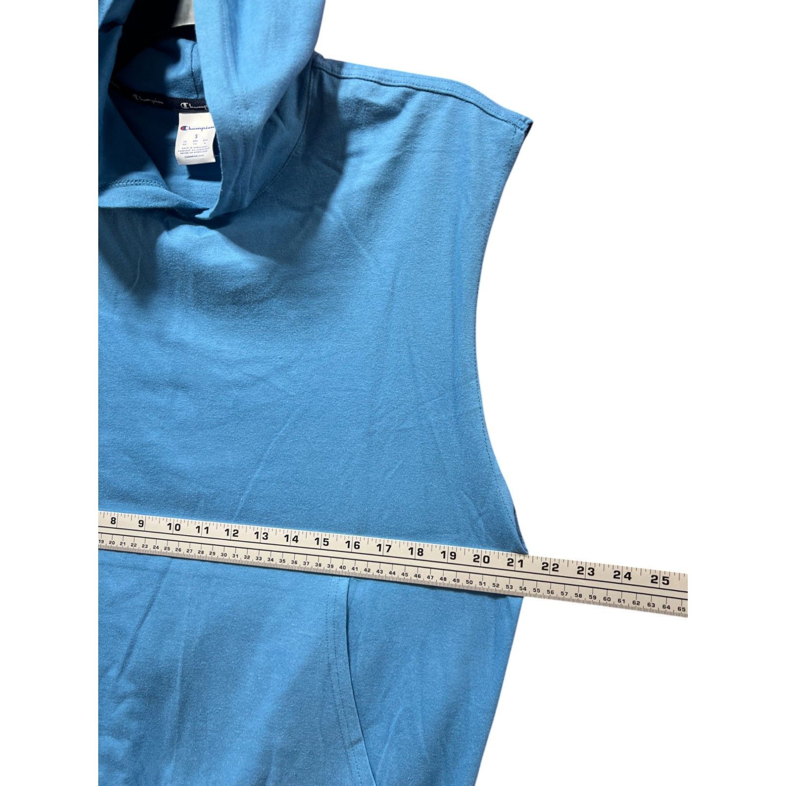 Champion Champion - Men's Sleeveless Hoodie - Light Blue - Small Size US S / EU 44-46 / 1 - 6 Thumbnail