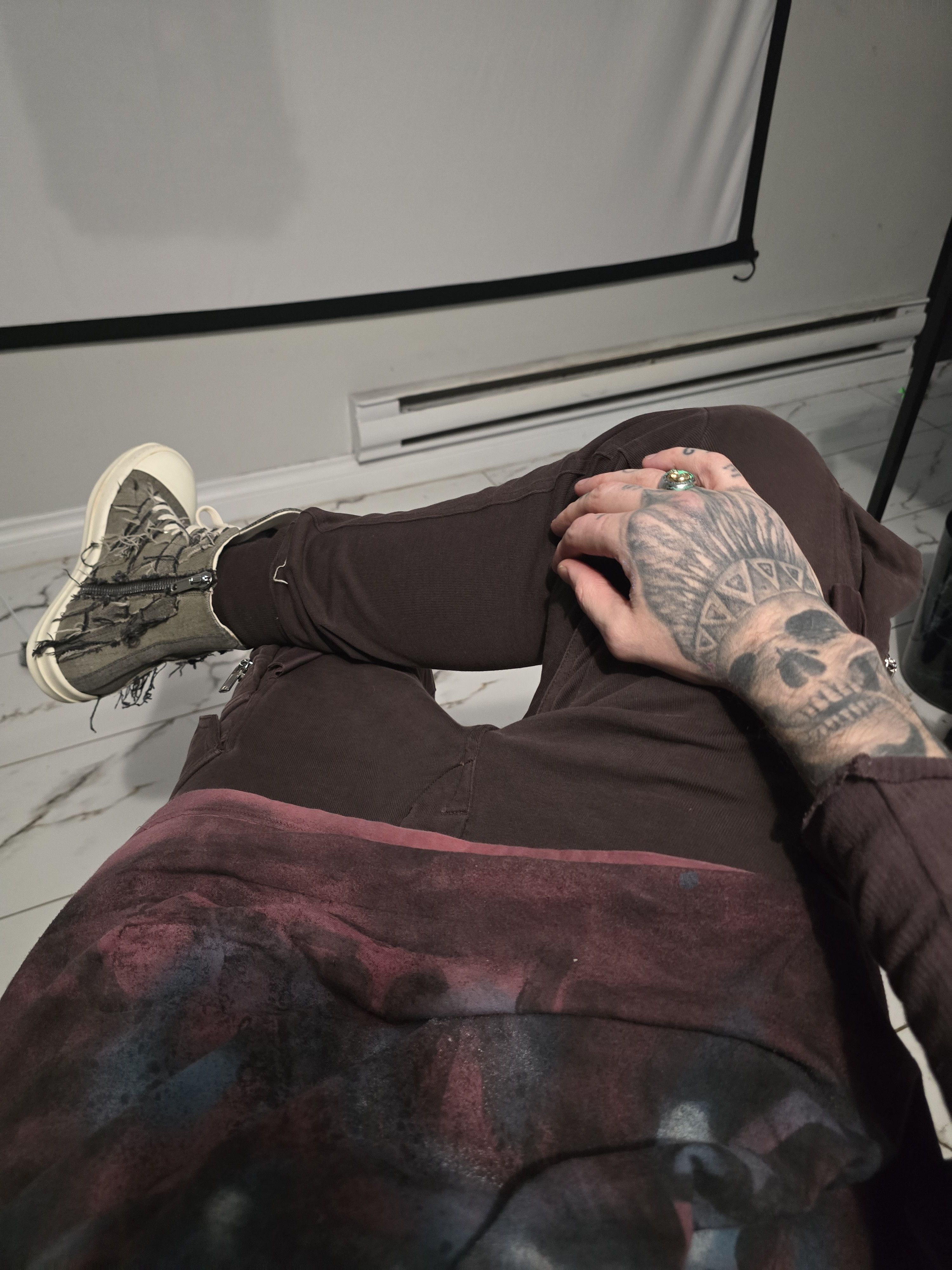 Rick Owens SS22 ‘FOGACHINE’ Oxblood Cargojoggers Size US 32 / EU 48 - 8 Thumbnail