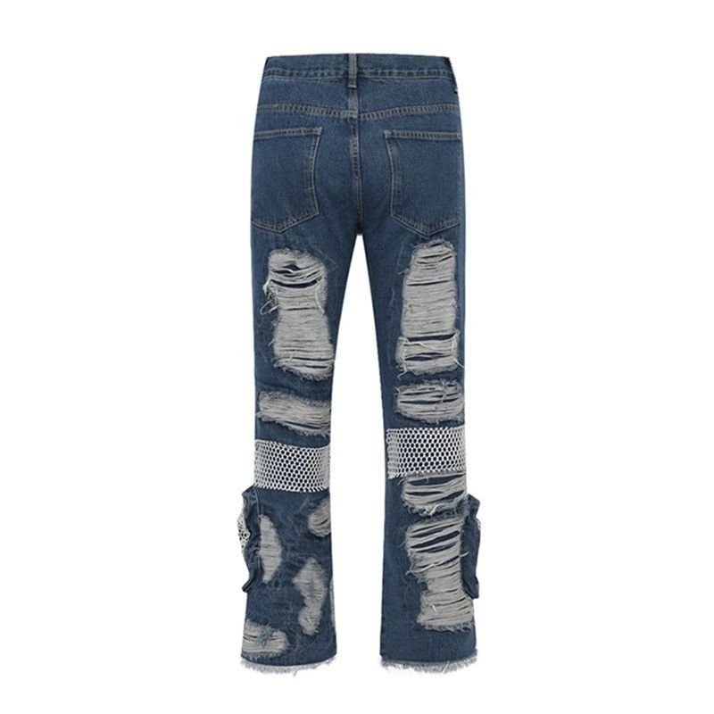 Japanese Brand × Vintage Ripped Straight Frayed Loose Harajuku Style With Scuffs Size US 32 / EU 48 - 4 Thumbnail