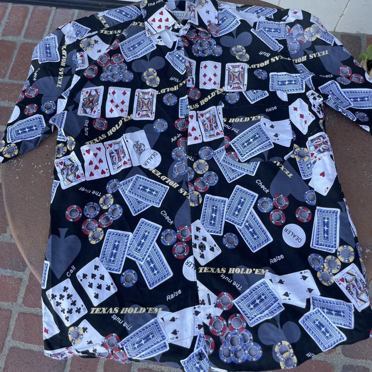 Zara Vintage Tuttle Texas Holdem poker button down shirt sz M Size US M / EU 48-50 / 2 - 4 Thumbnail