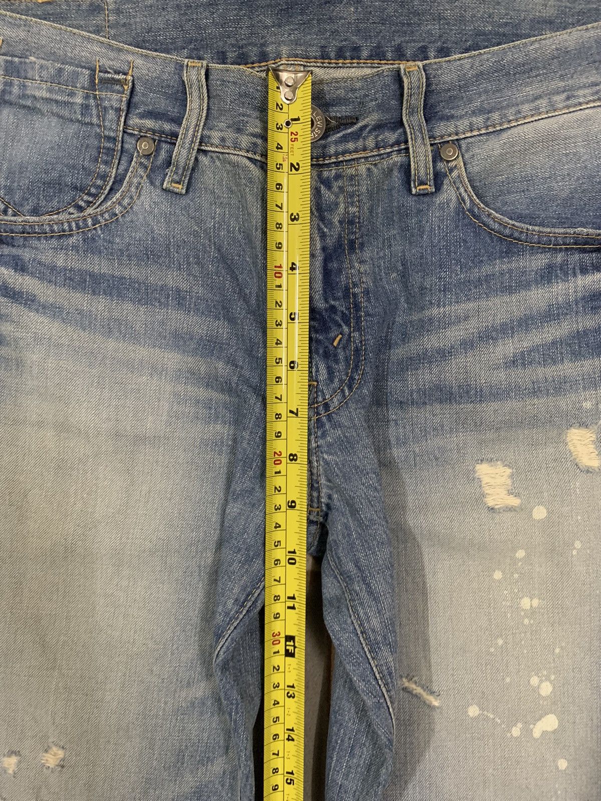 Levi's × Levi's Vintage Clothing × Vintage Vintage 90s Levis Blue Washed Loose Distressed Jeans Size US 32 / EU 48 - 19 Thumbnail