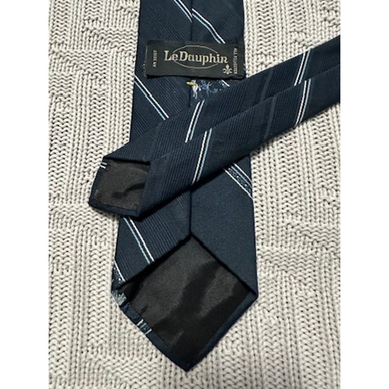 Other Vintage Le Dauphin navy foxhunting horses motif tie Size ONE SIZE - 4 Thumbnail