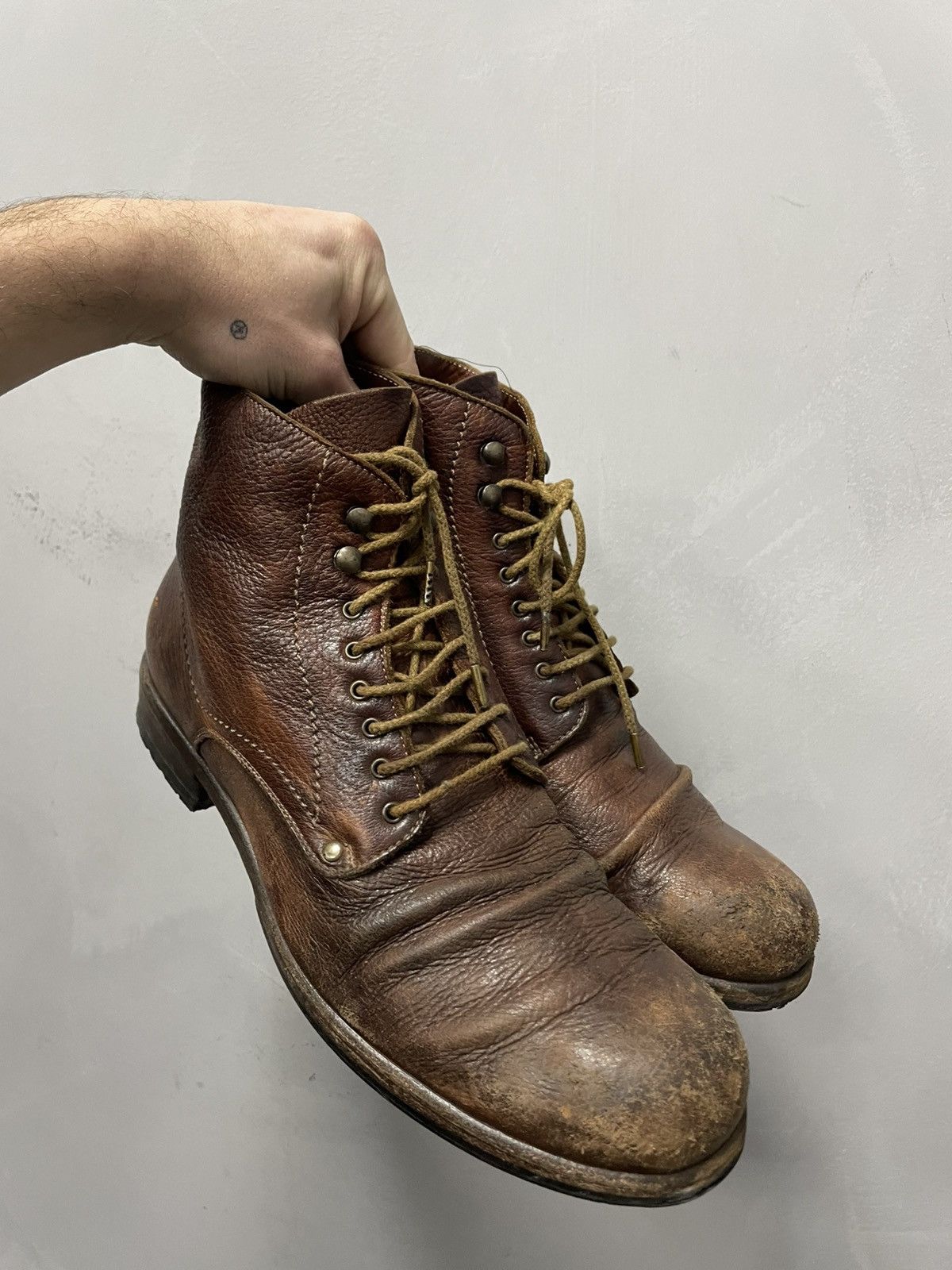 Shoto Avant garde leather archive brown boots guidi style y2k Size US 10 / EU 43 - 1 Thumbnail