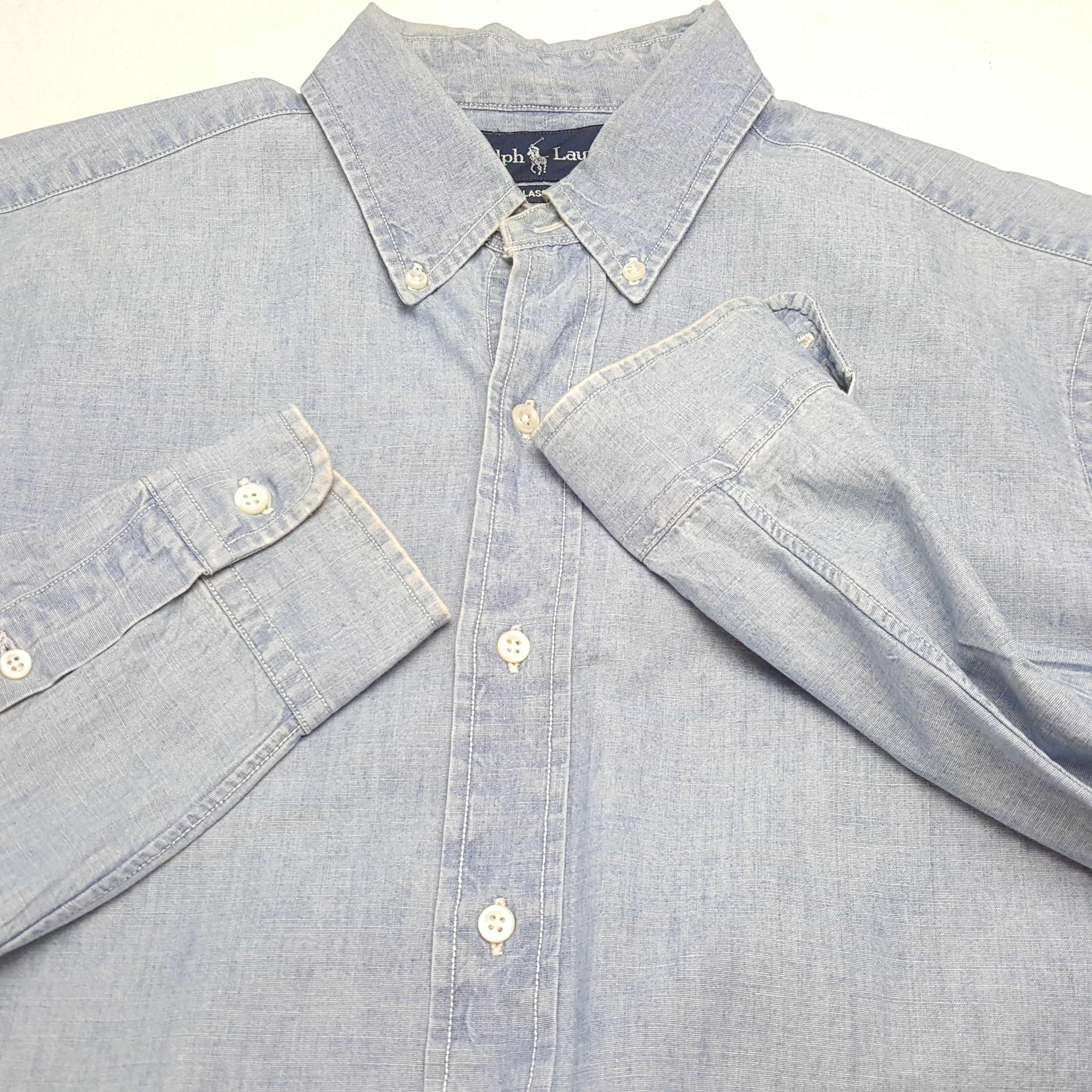 Polo Ralph Lauren × Vintage Vintage POLO by RALPH LAUREN Fashion Brand Denim Shirts Size US M / EU 48-50 / 2 - 7 Thumbnail
