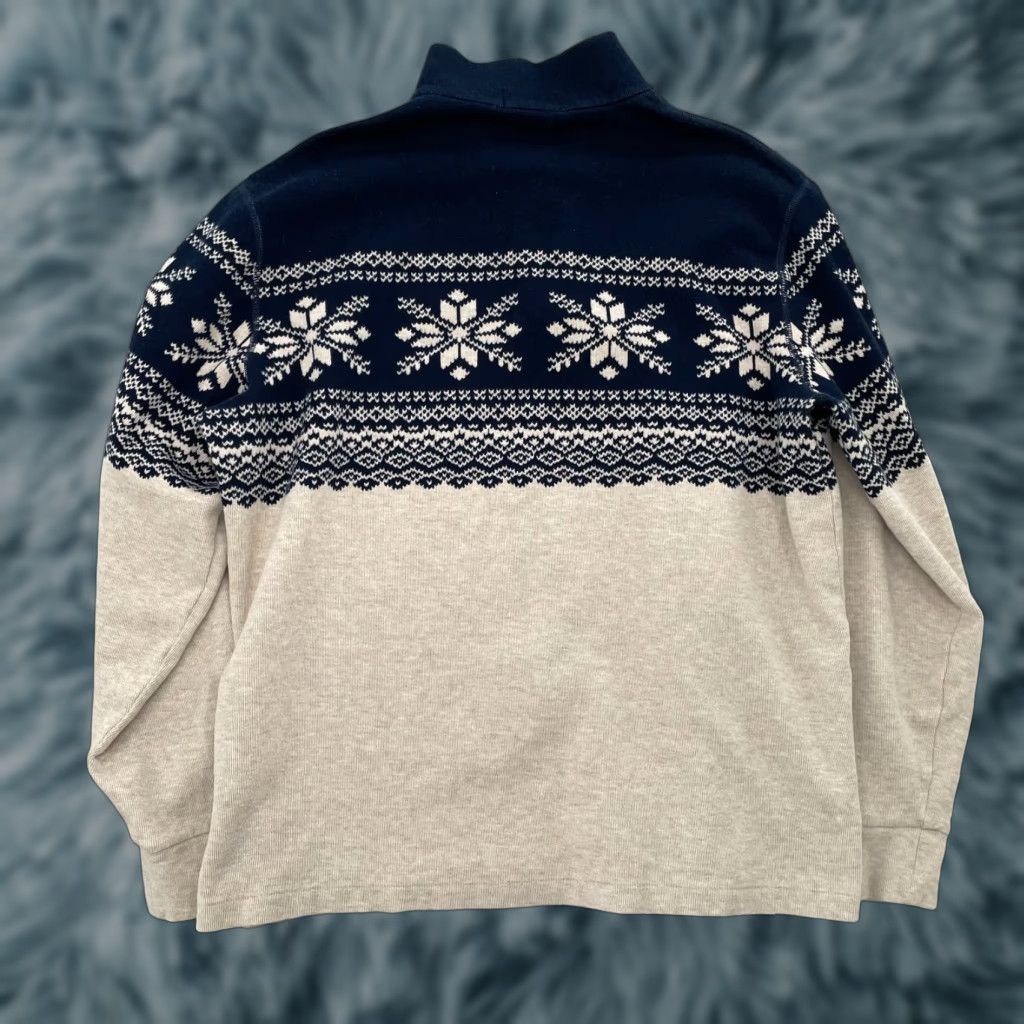 Polo Ralph Lauren Polo Ralph Lauren Sweater Adult Large 1/4 Zip Snowflake Knit Estate Rib Nordic L Size US L / EU 52-54 / 3 - 1 Thumbnail