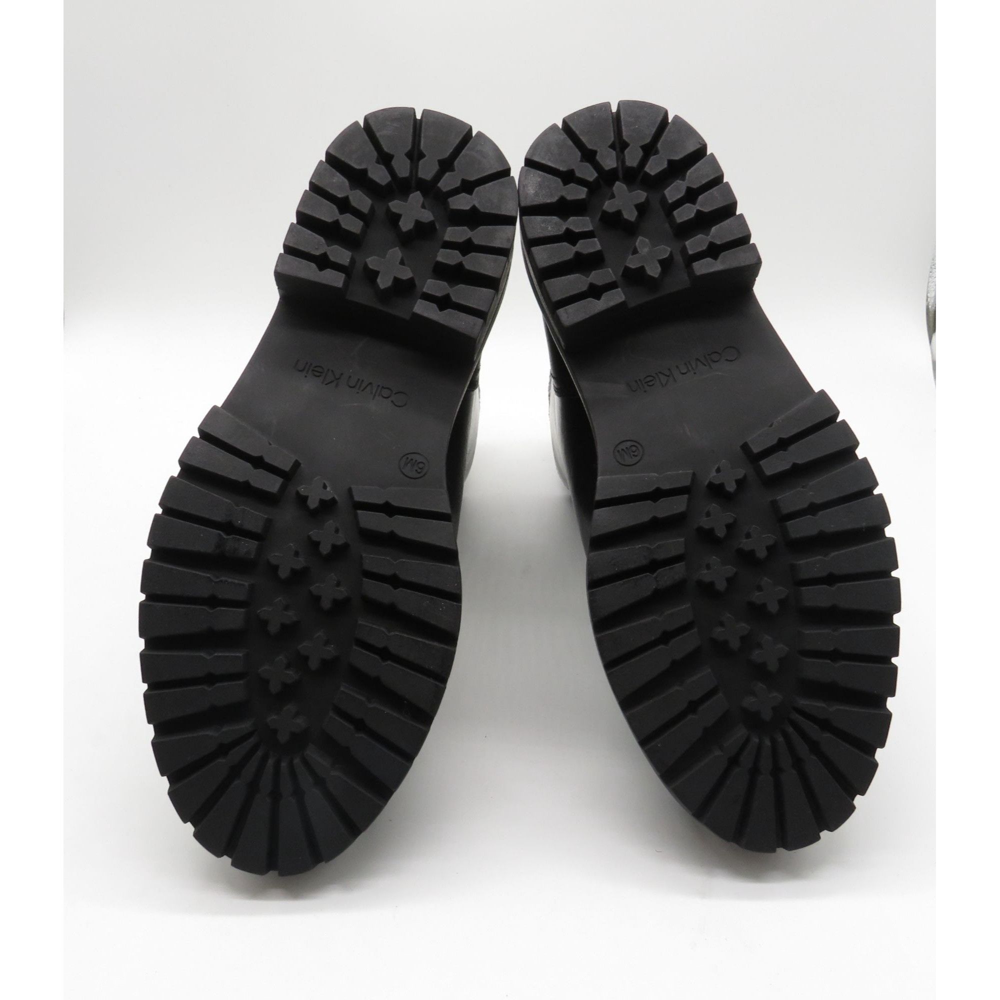Calvin Klein Calvin Klein Womens Black Leather Ankle Boots Back Zipper Si Size US 6 / IT 36 - 7 Thumbnail