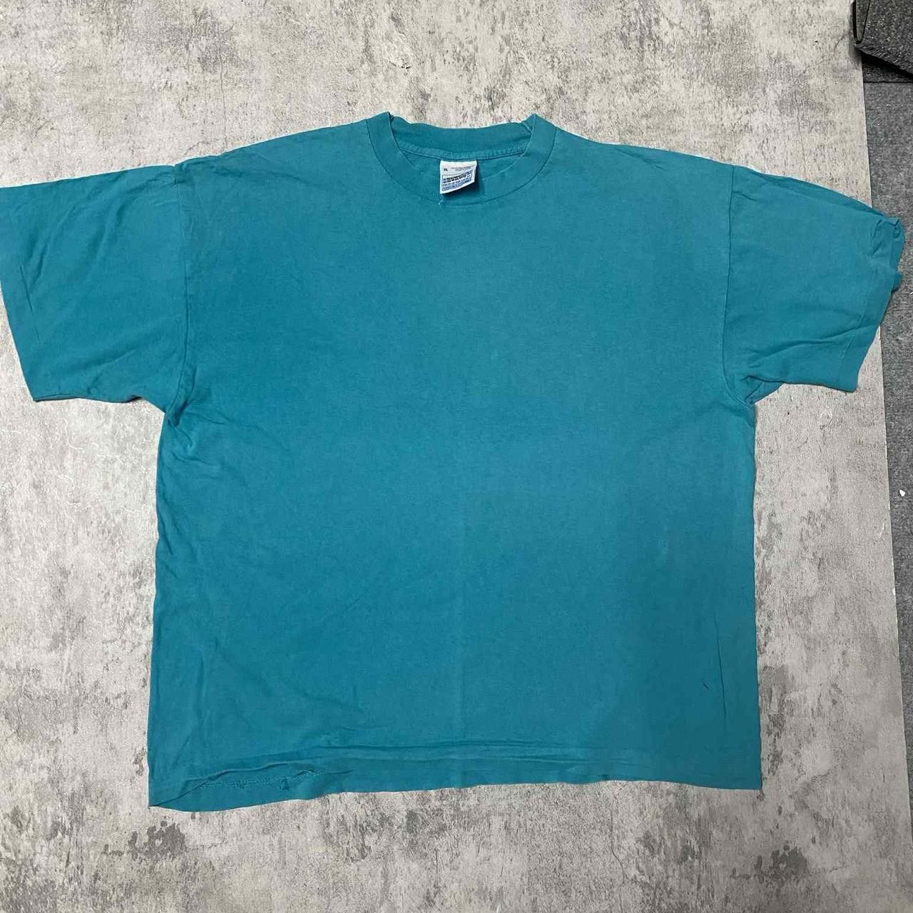 Other Blue vintage 90s single stitch tee Size US XL / EU 56 / 4 - 1 Thumbnail